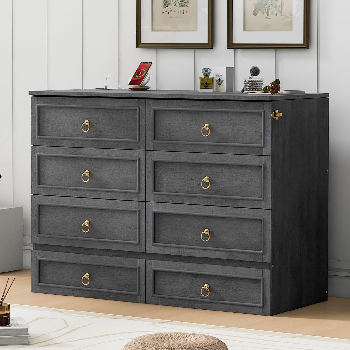 Murphy Bed With Large Drawers And Stylish Design