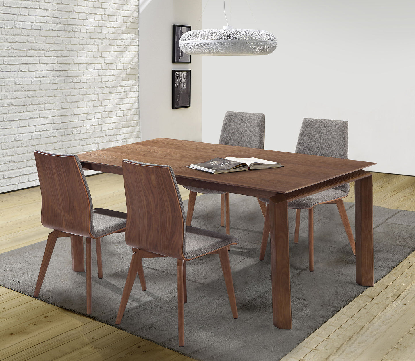 Treviso - 5 Piece Dining Set - Walnut