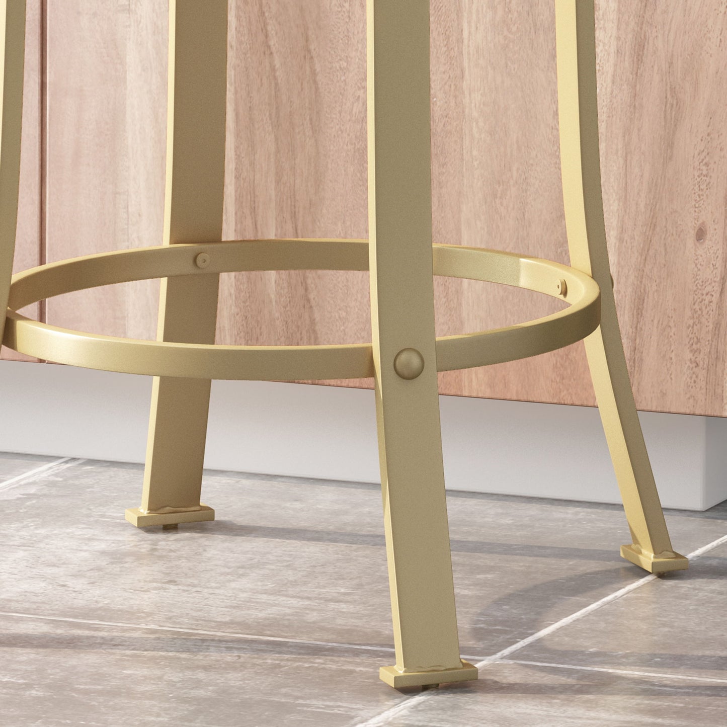 Modern Industrial Counter Stool Set With Swivel Function
