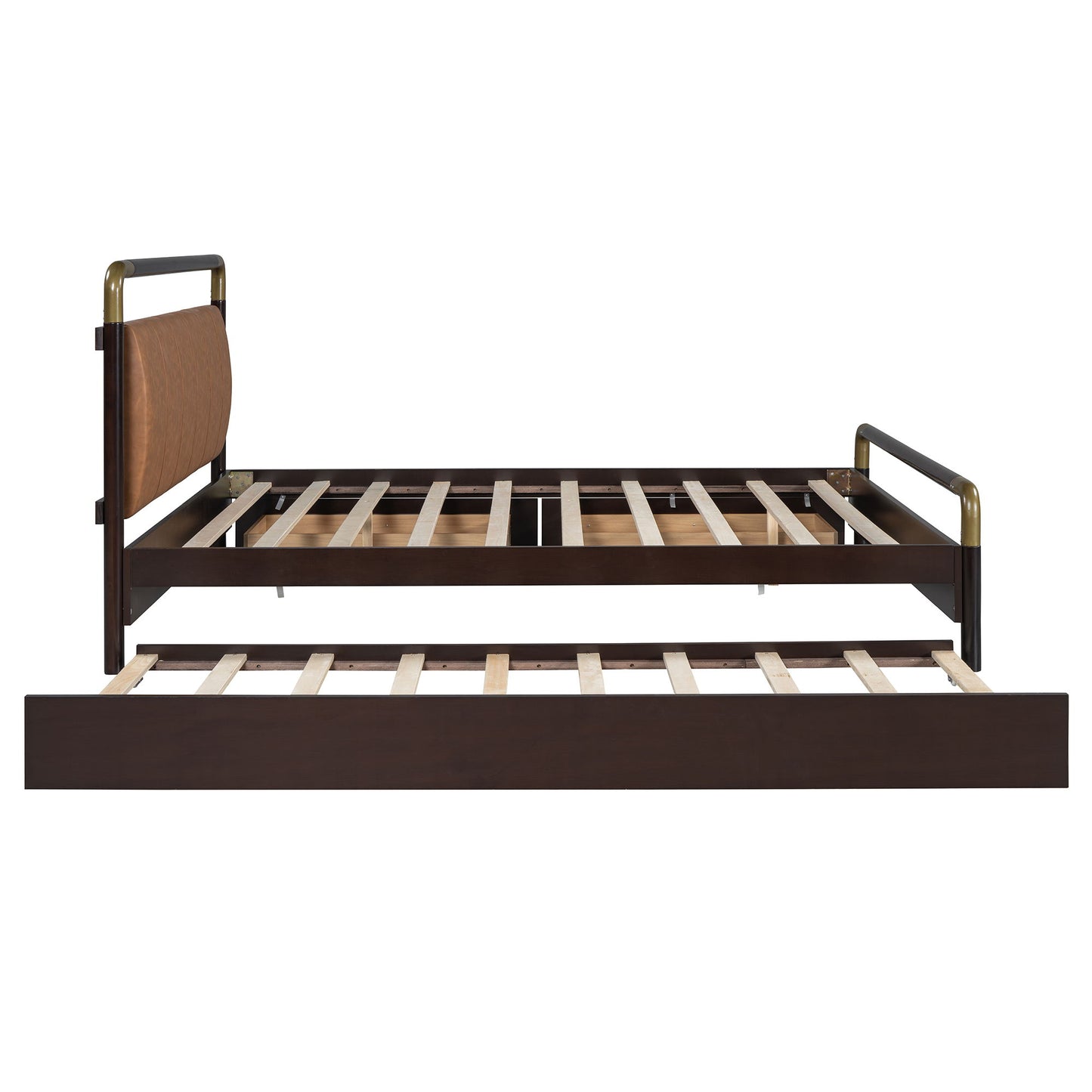 Storage Platform Bed, With 2 Big Drawers, Trundle