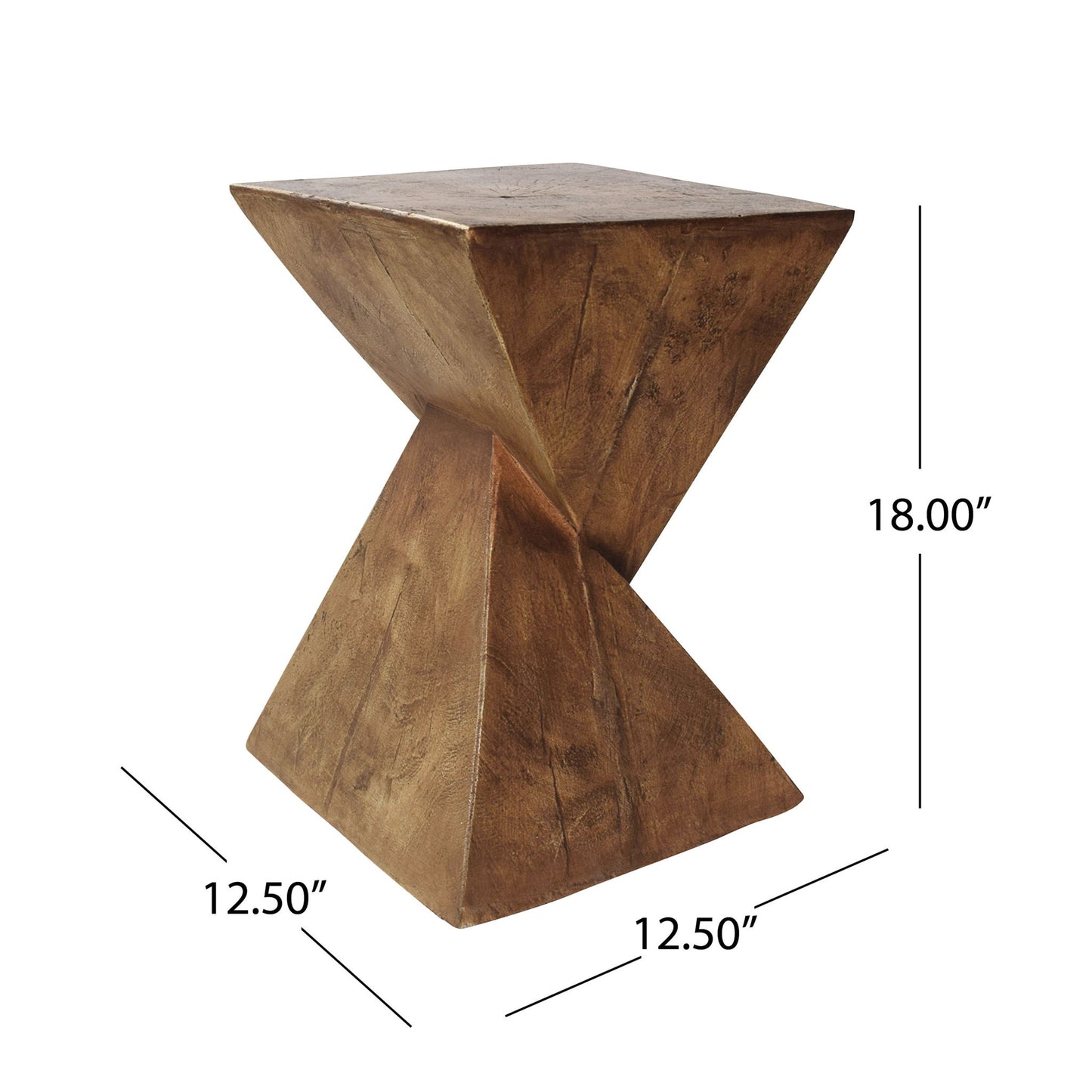 Flamboyant - Outdoor Side Table With Twisted Hourglass Shape