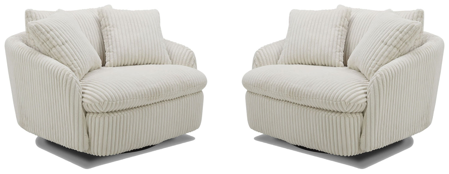 Boomer - Large Swivel Chair with 2 Pillows