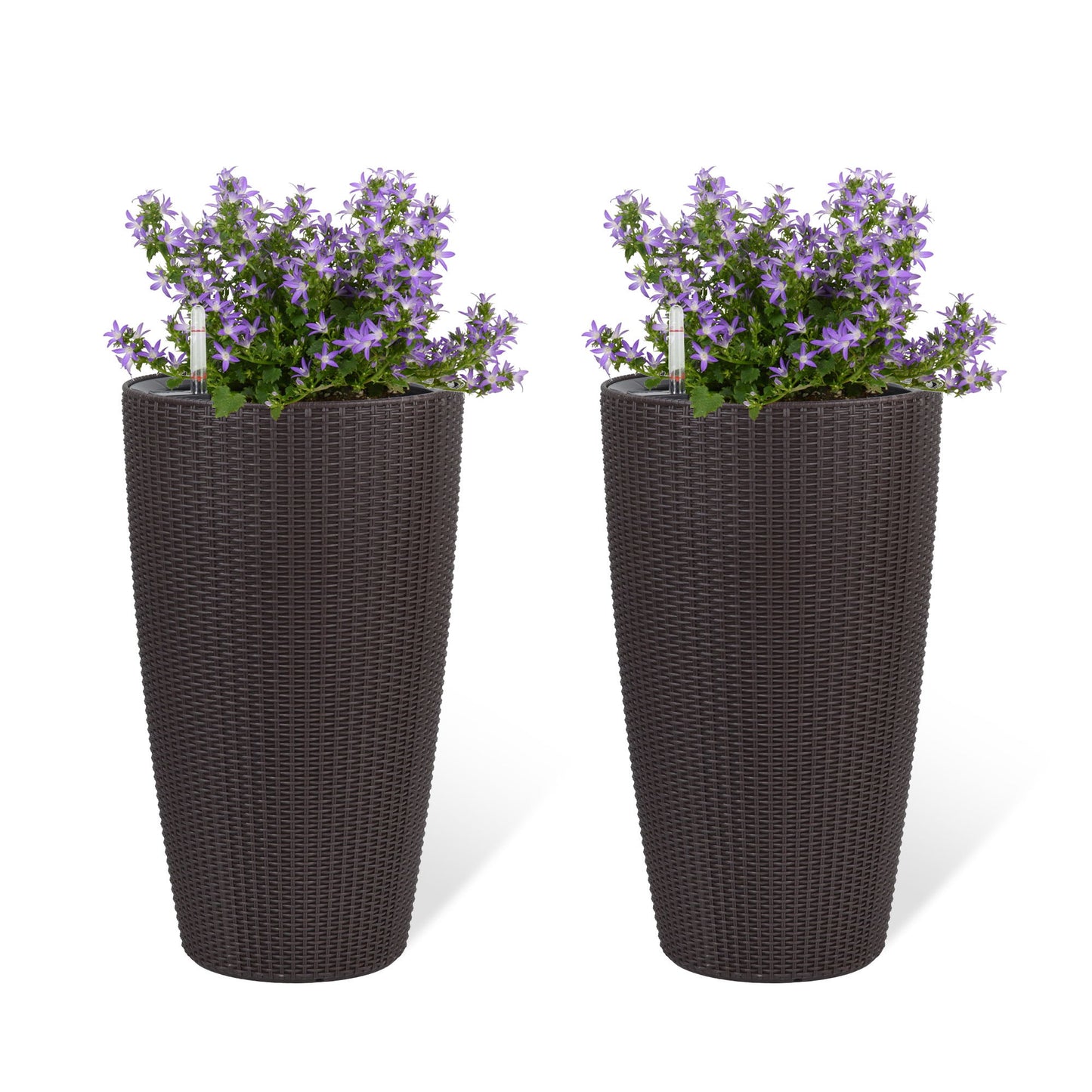 Tall Planters Set With Water Level Monitor And Auto Watering