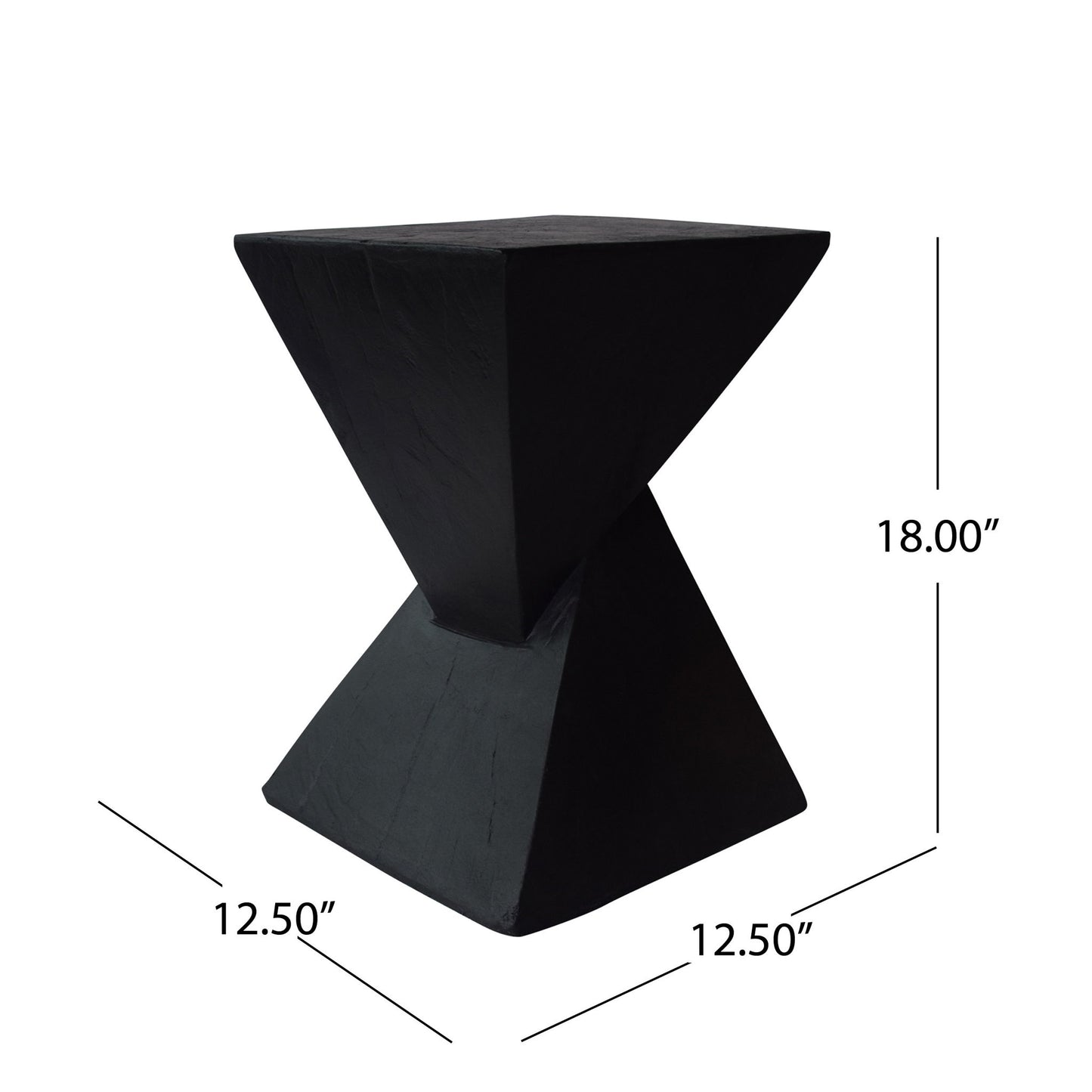 Flamboyant - Outdoor Side Table With Twisted Hourglass Shape