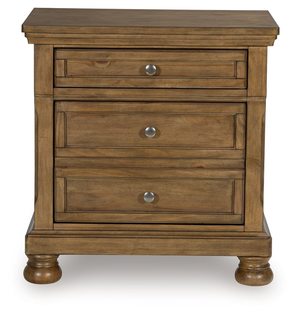 Feddinger - Medium Brown - Two Drawer Night Stand