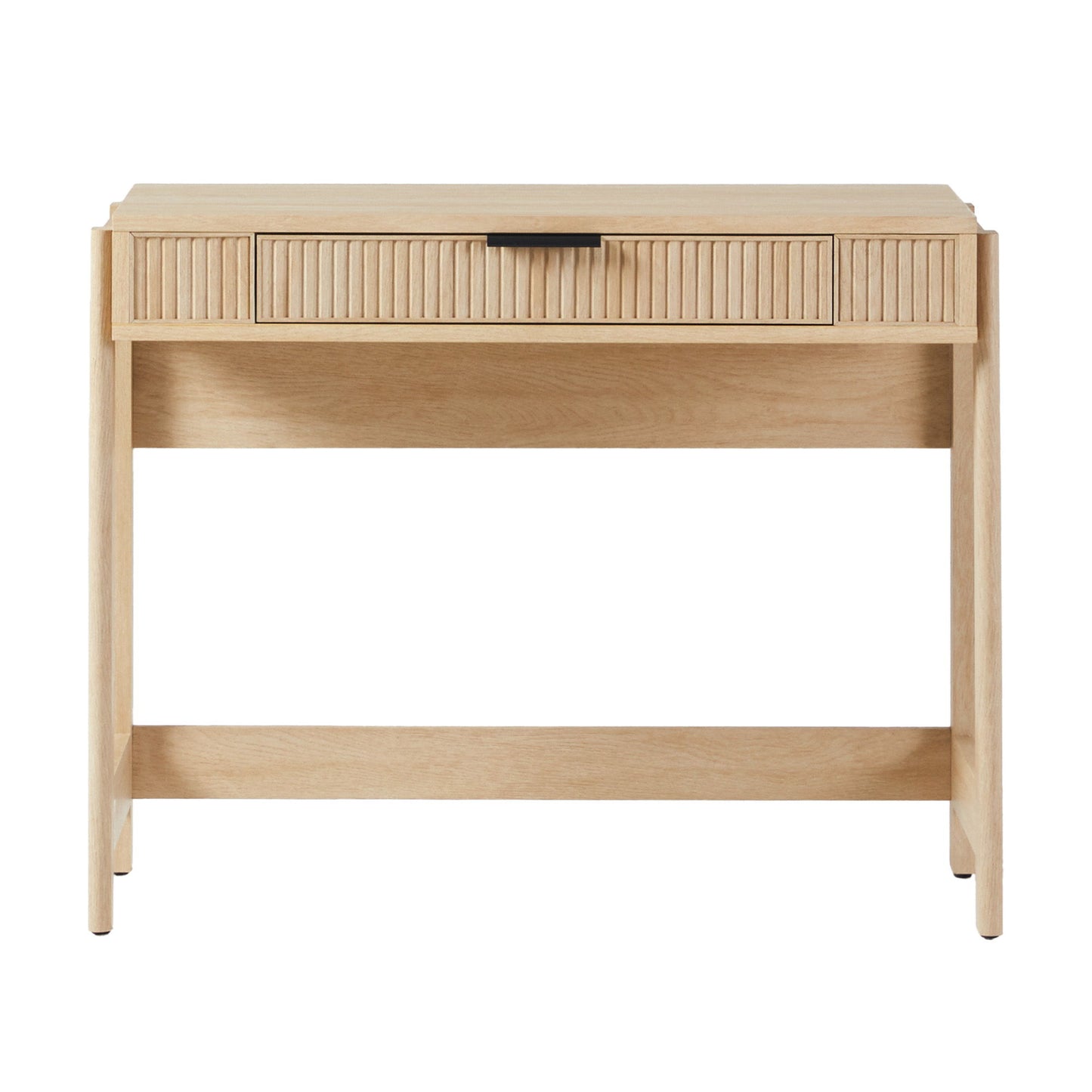 Transitional Reeded Writing Desk With Drawer