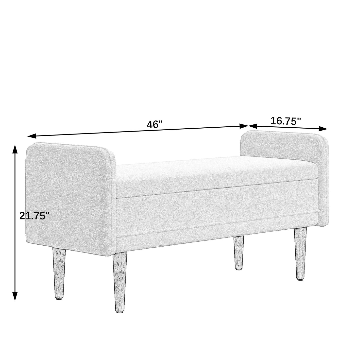 Teddy Velvet Storage Stool With Storage Space For Apartments