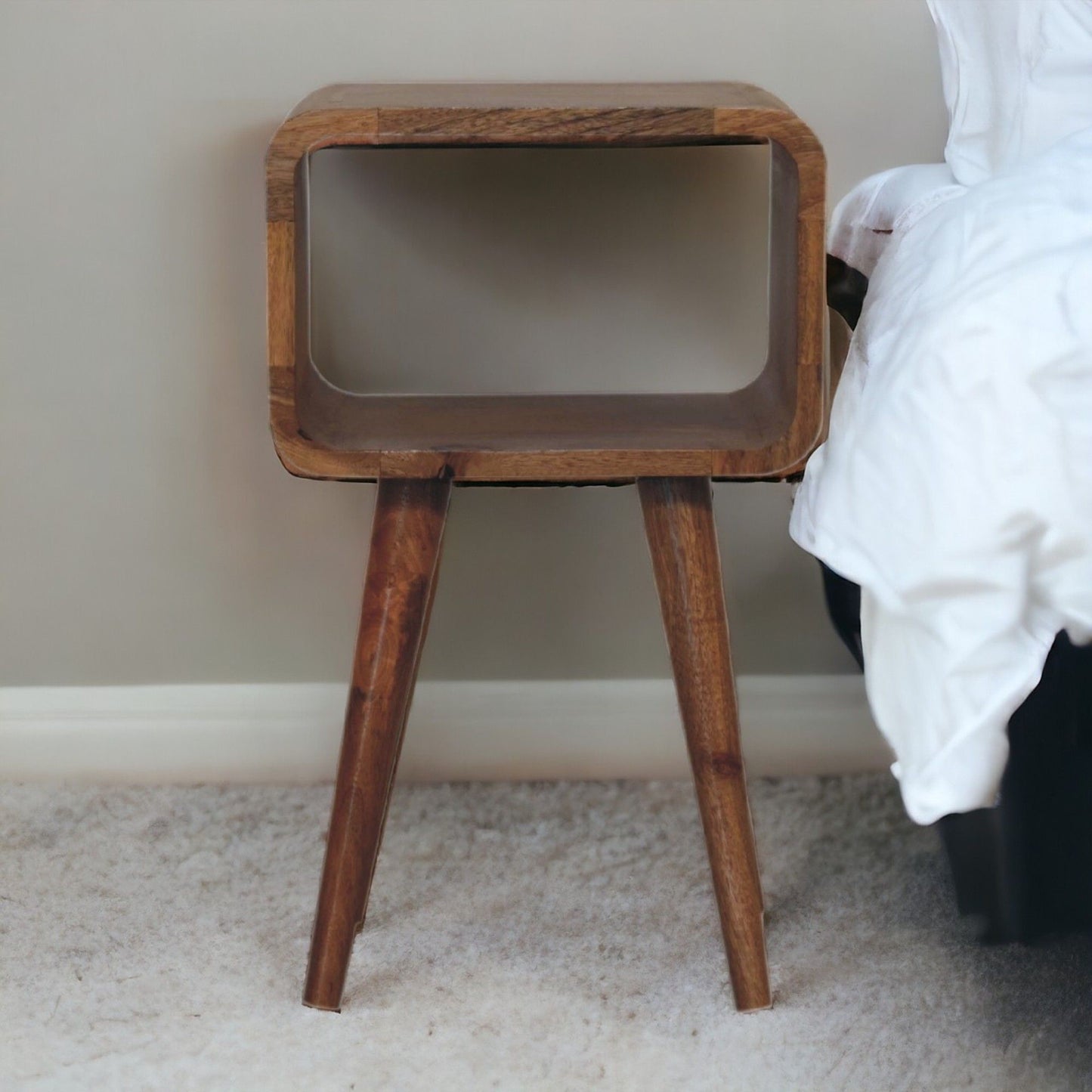 Minimalist Open Curved Nightstand