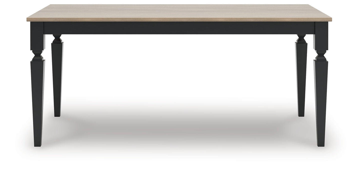 Brenkerton - Grayish Brown / Black - Rectangular Dining Room Table