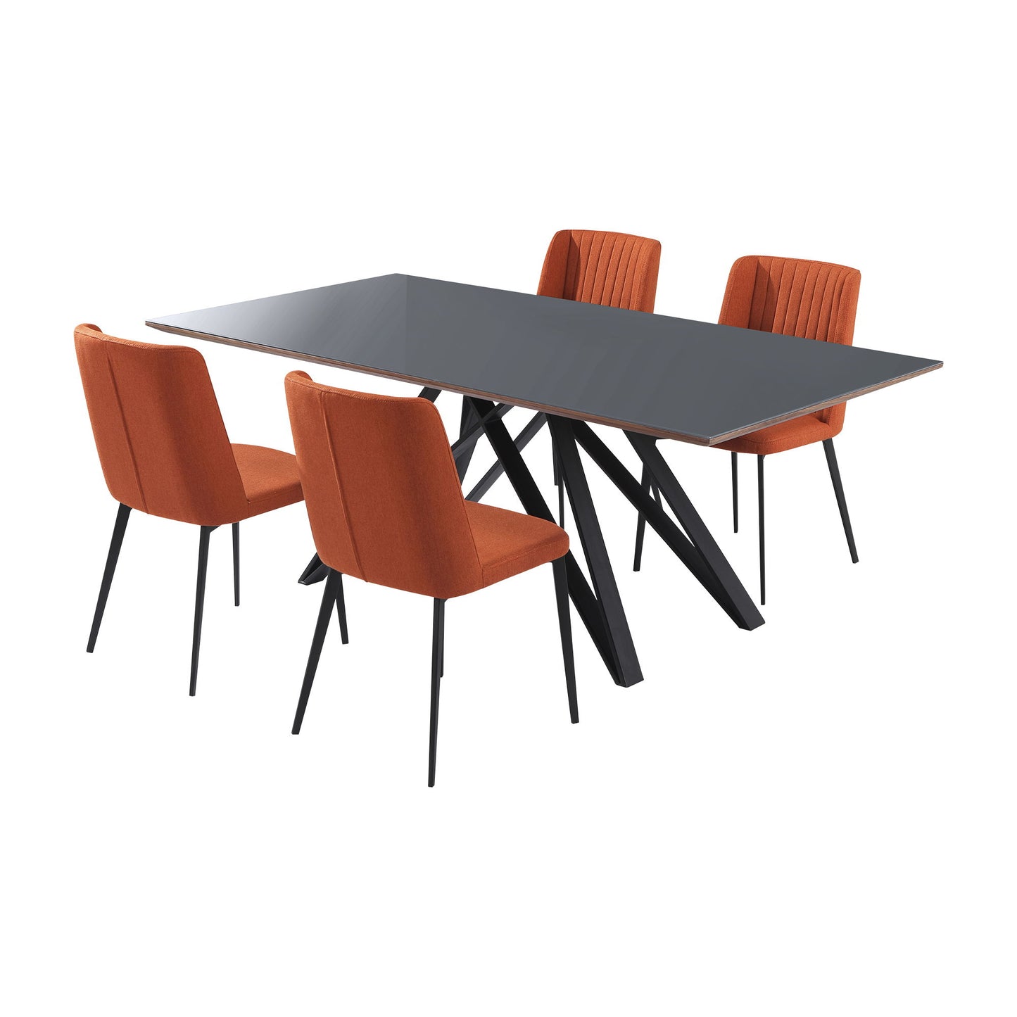 Urbino And Maine - 5 Piece Dining Set - Gray