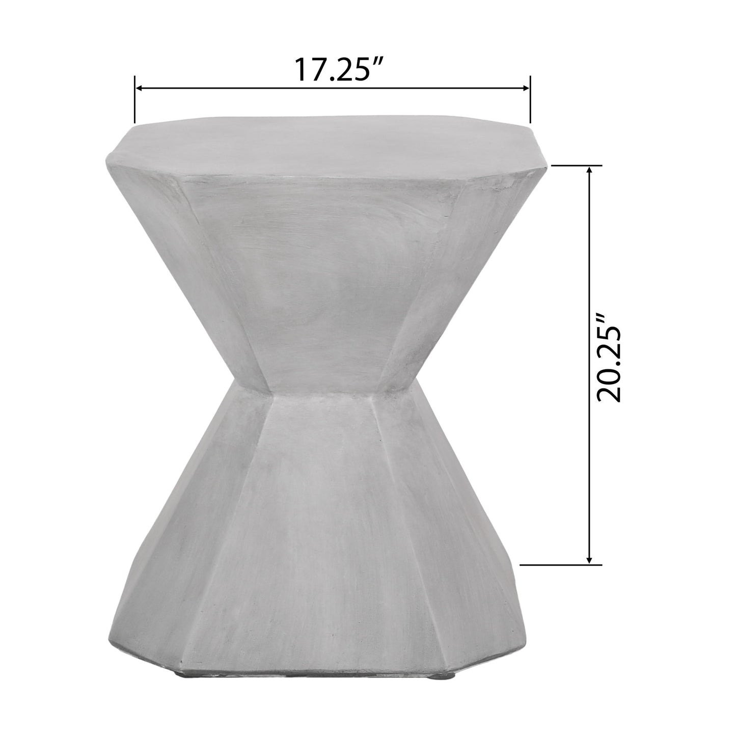 Outdoor, Lightweight Concrete Side Table - Natural