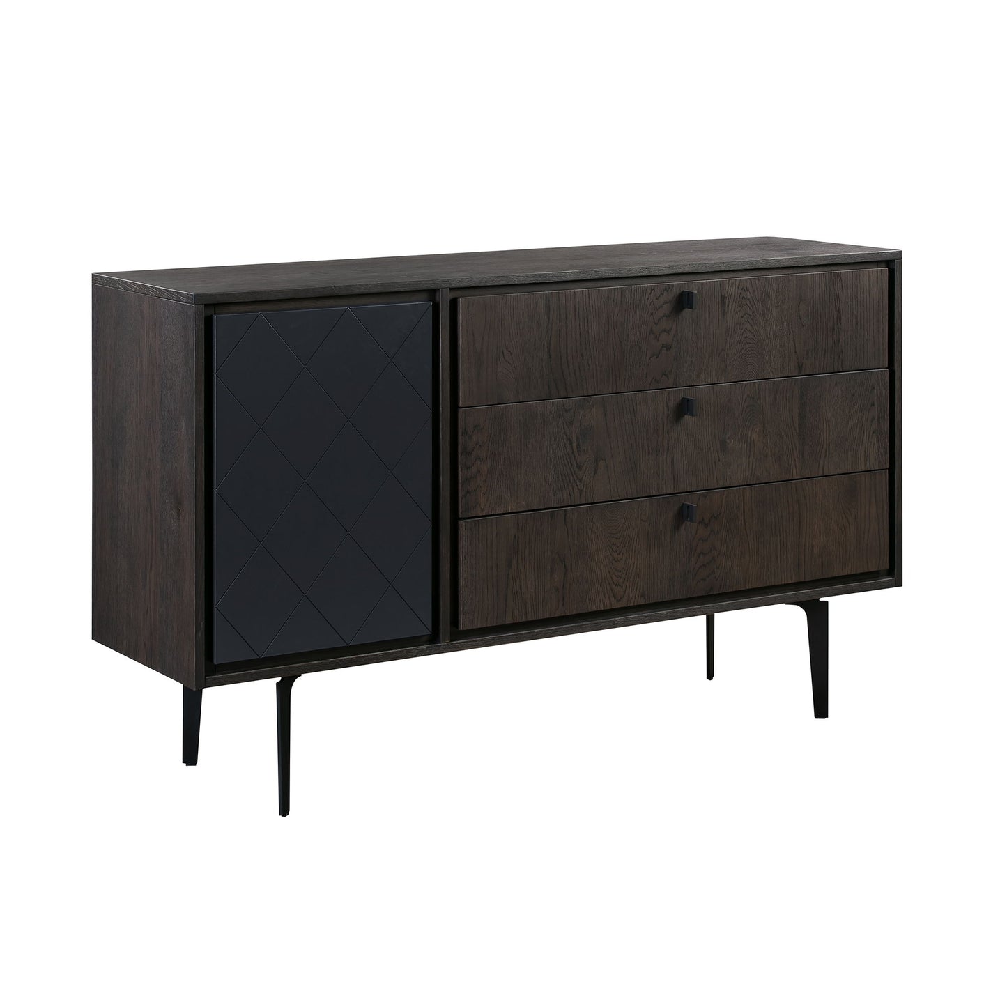 Cross - 3 Drawer Dresser - Black