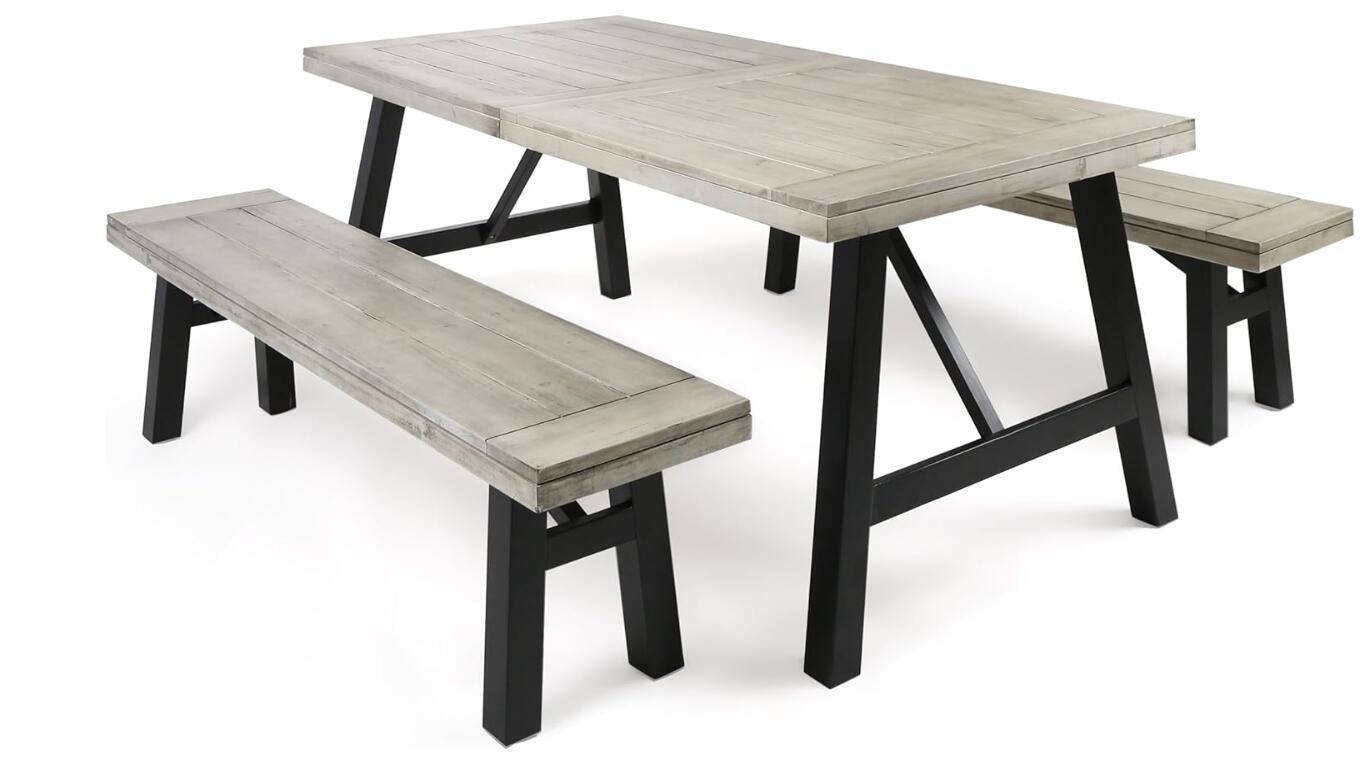 Bettina - Dining Set 3 Pieces - Gray