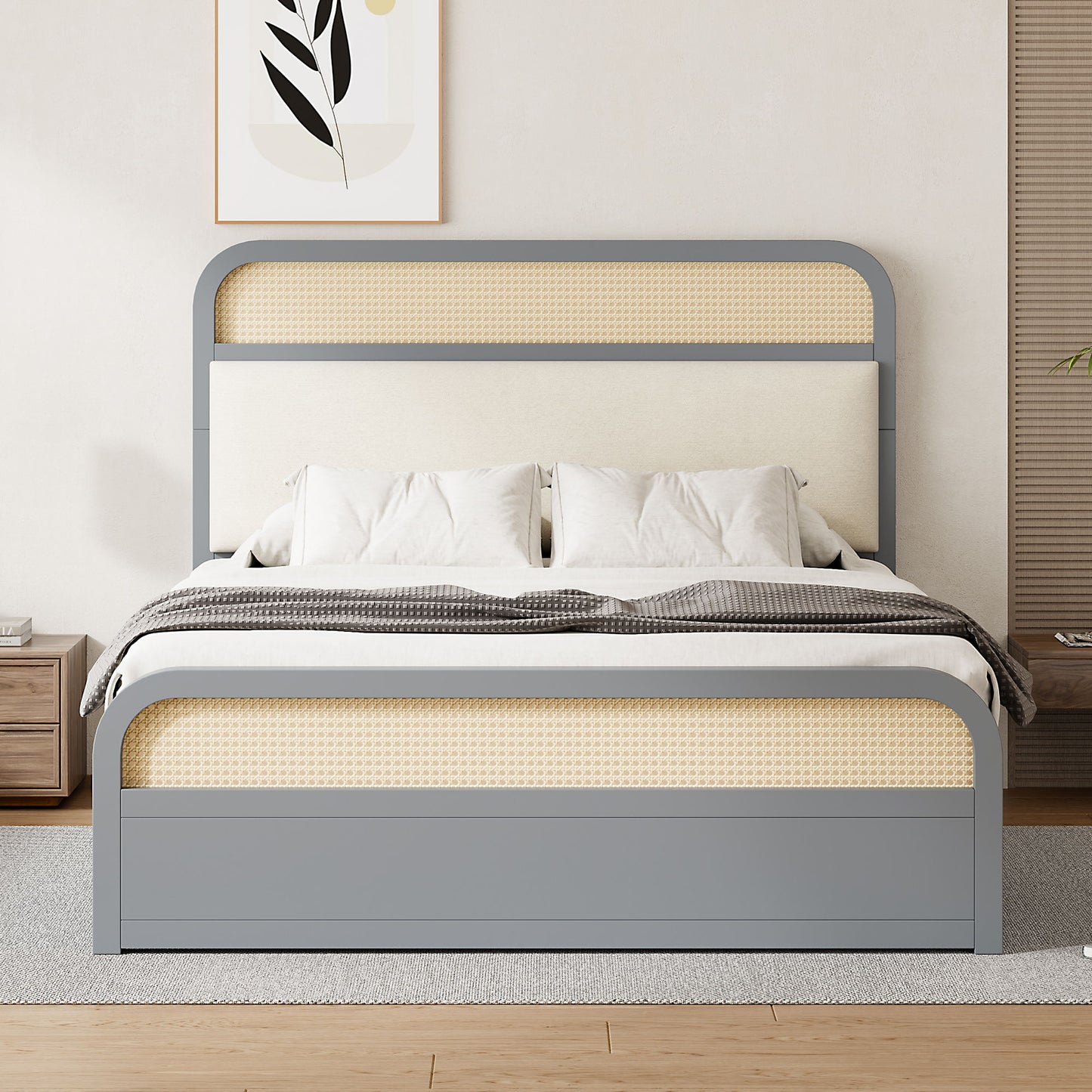 Platform Bed With Trundle And 2 Drawers