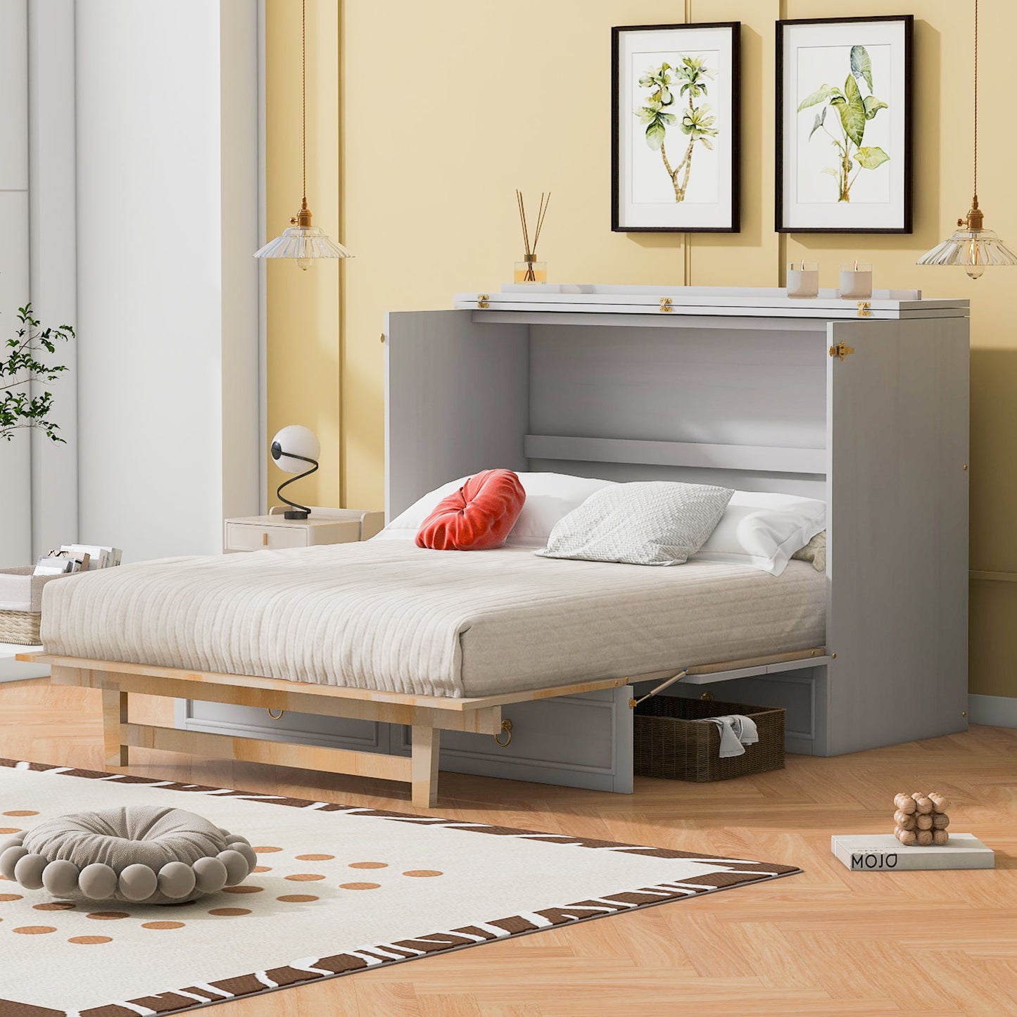 Murphy Bed With Large Drawers And Stylish Design