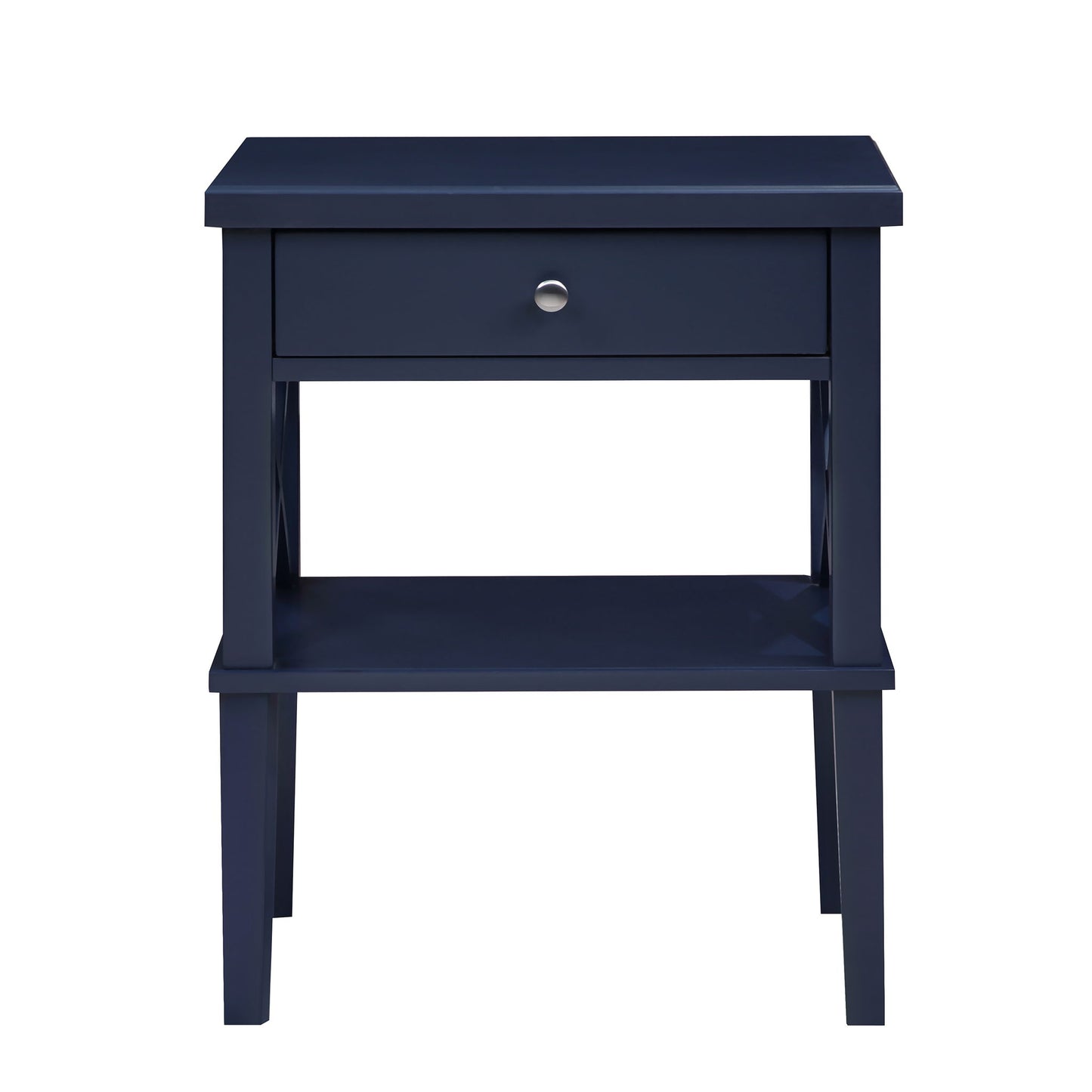 Madison - Nightstand With Open Shelf And Drawer And Decorative Side Panels