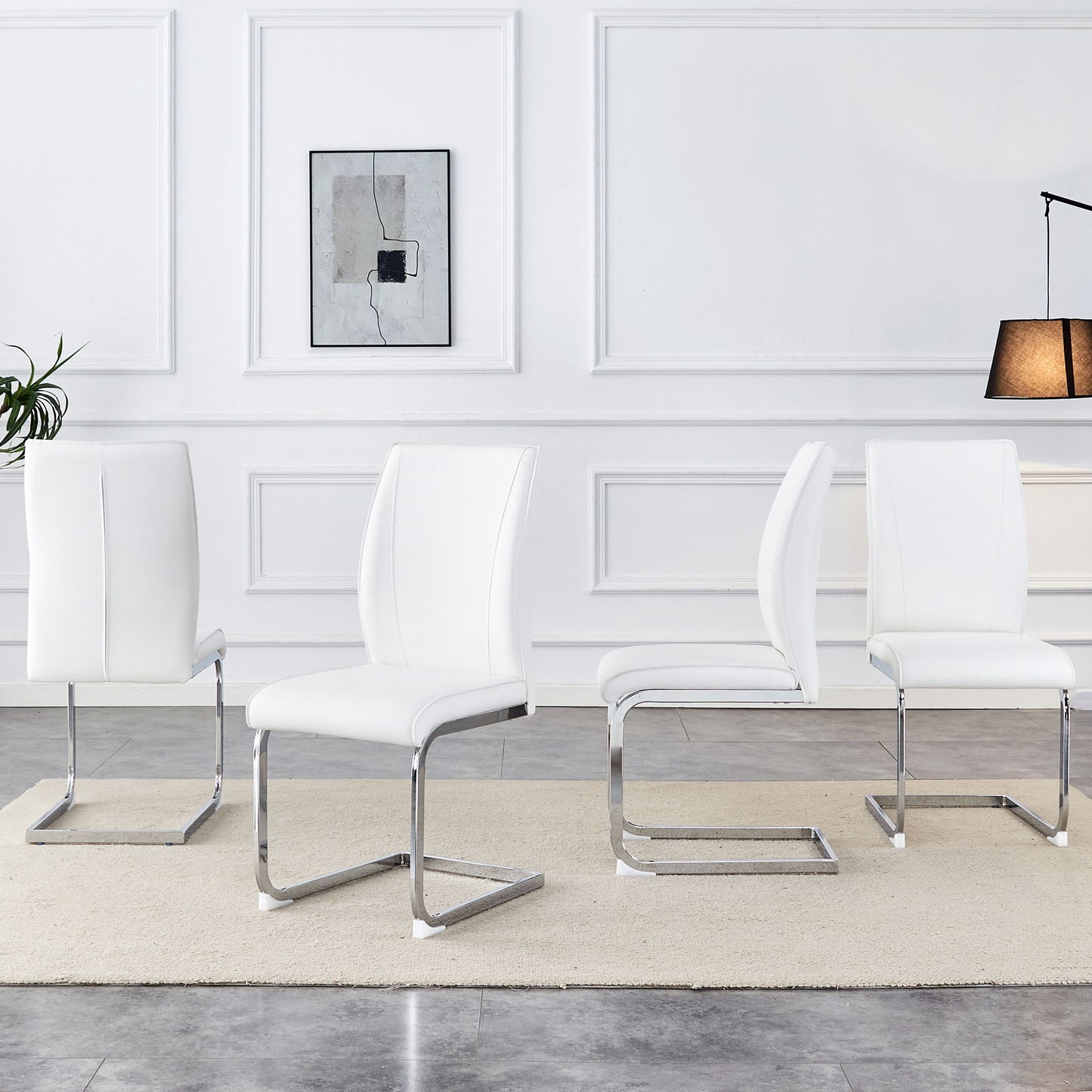 Luxury Simple Arch Chair, High Resilience With Metal Legs