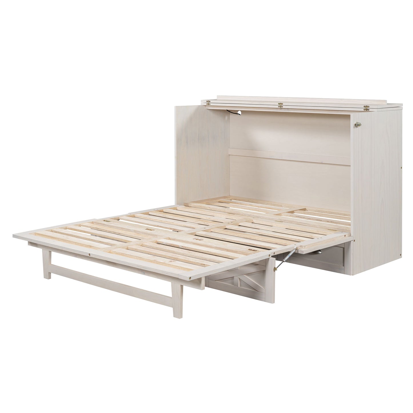 Murphy Bed With Large Drawers And USB Ports