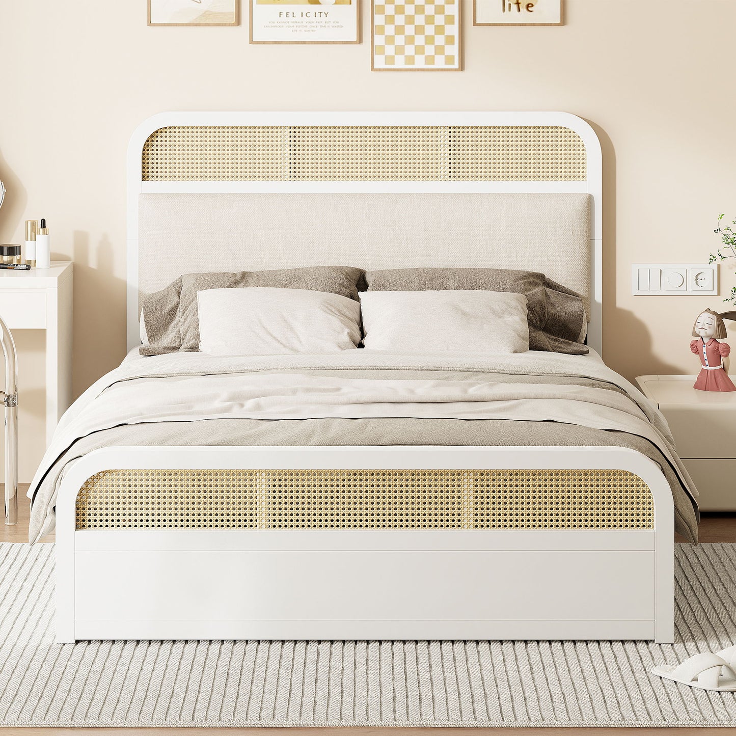 Platform Bed With Trundle And 2 Drawers