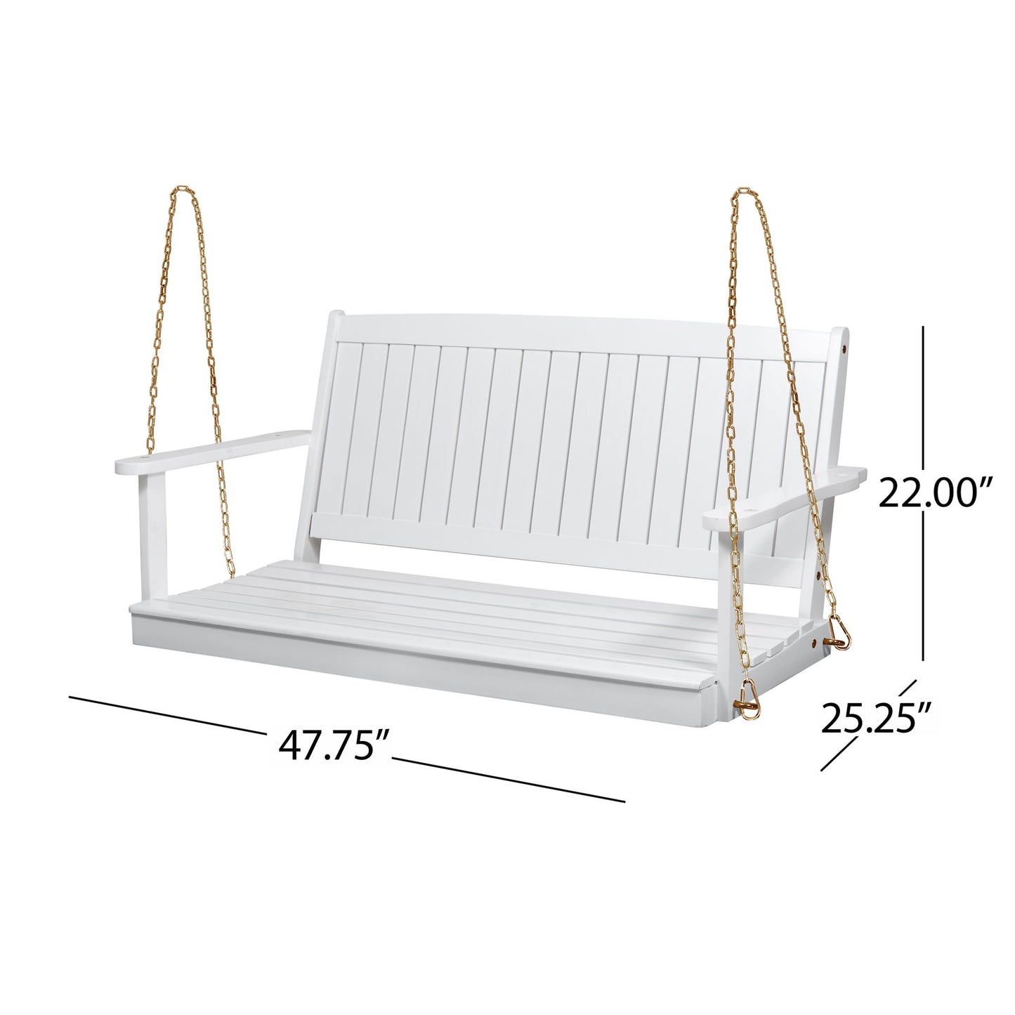 Tambora - Porch Swing Acacia Wood Slat Design