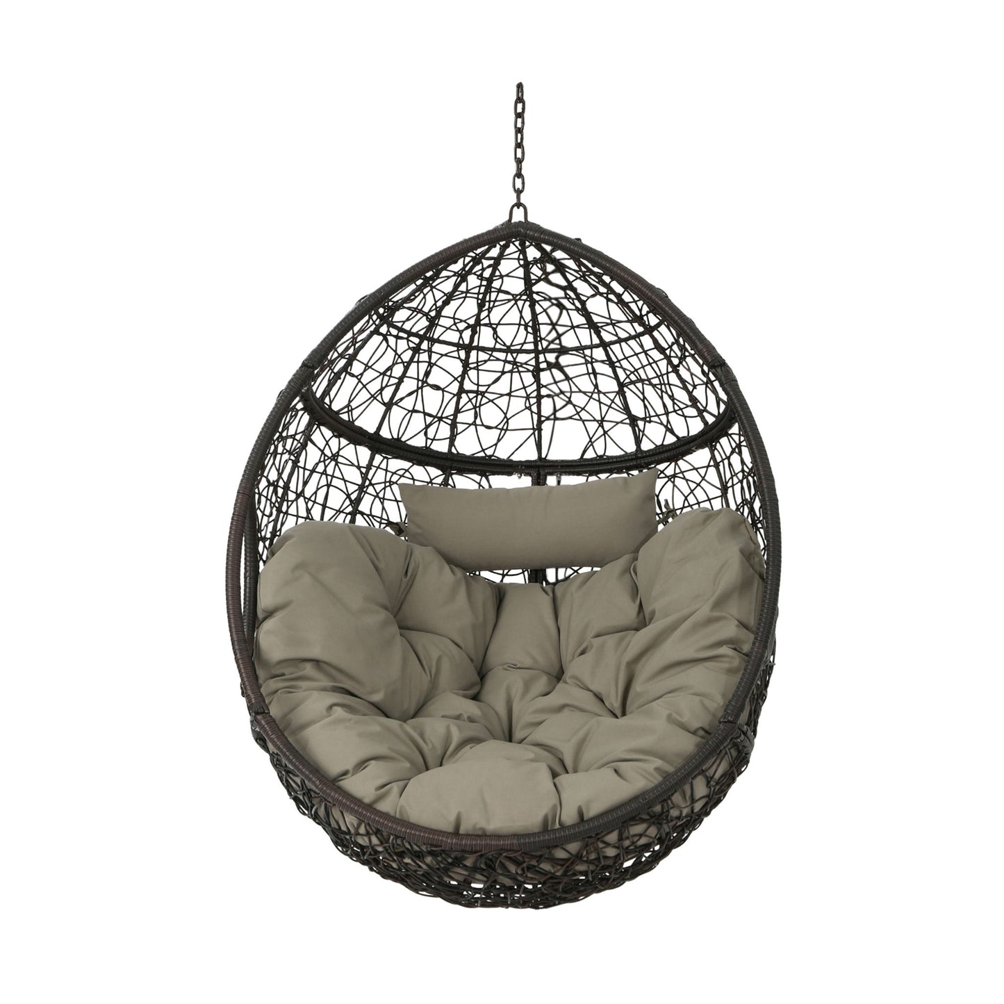 Kylie - Boho Style Hanging Basket Chair Rattan With Water Resistant Cushions