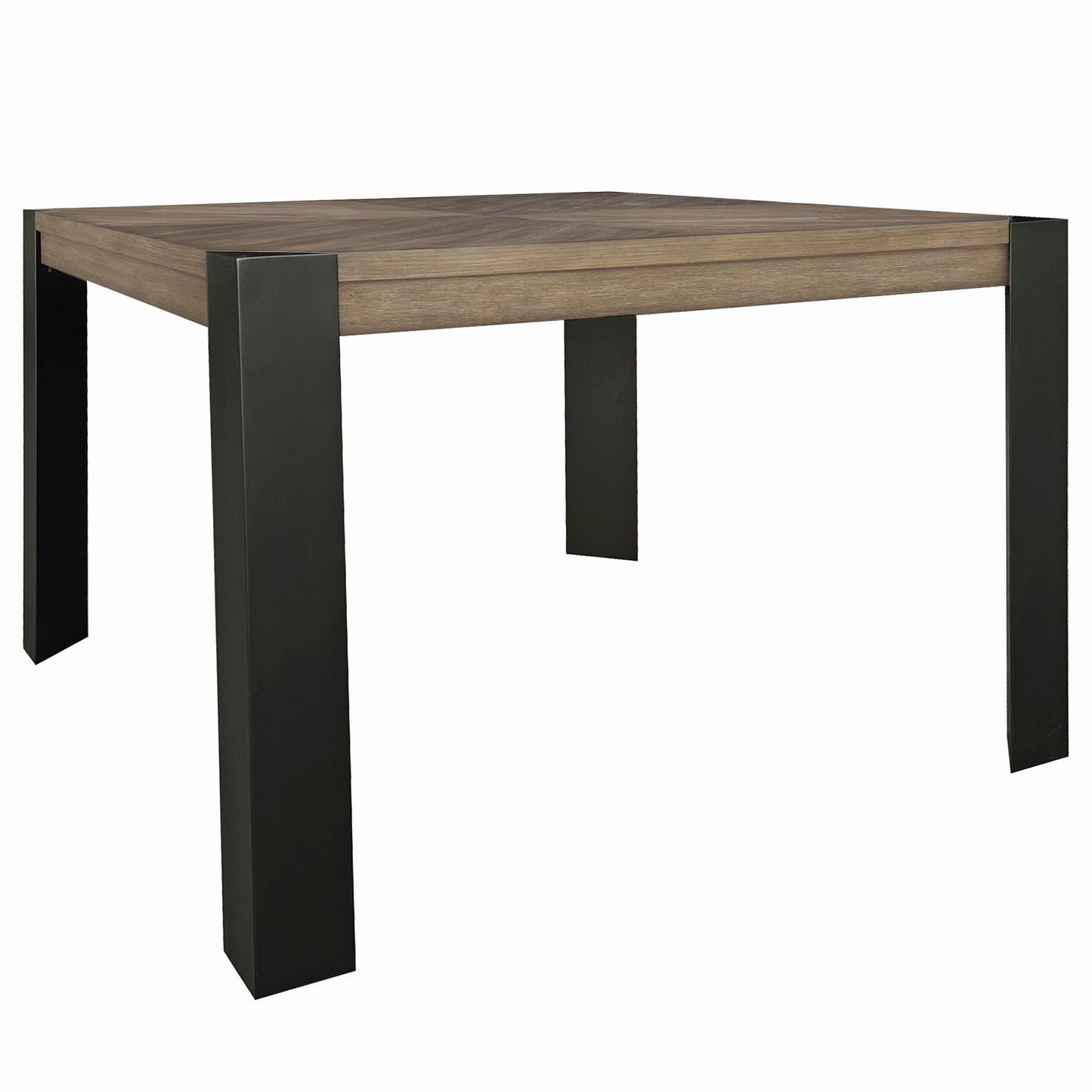 Cedar Fork - 54" Dining Square Counter Height Table - Smoked Arabica