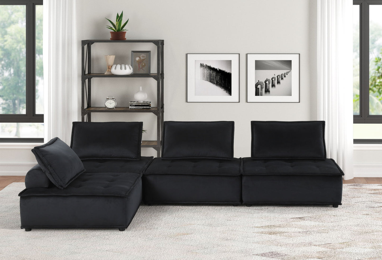 Anna - Stylish Sectional Sofa Ottoman