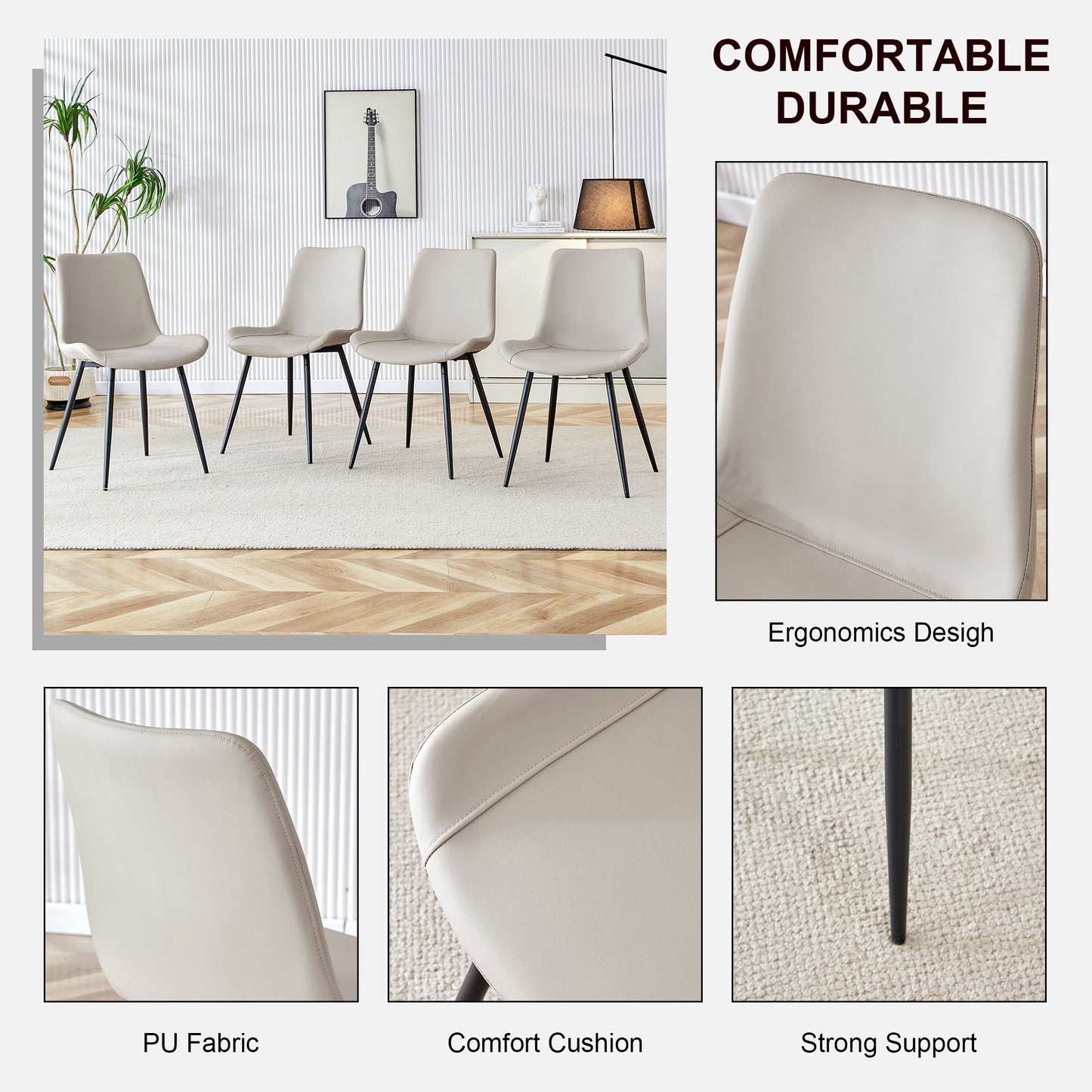Modern Medieval Style Restaurant Cushioned Chairs With Suede Backrests