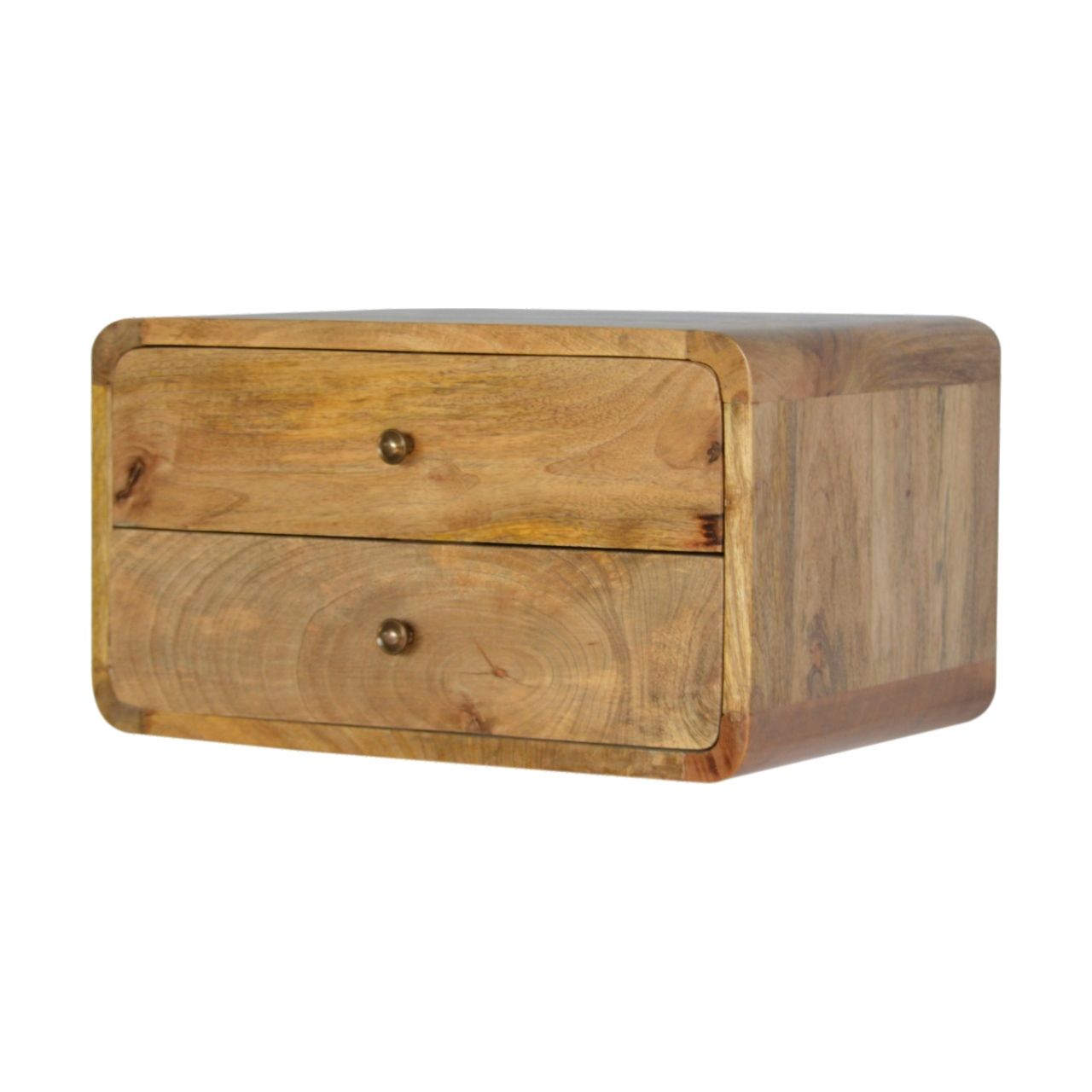 Curved Wall Mounted Bedside Nightstand