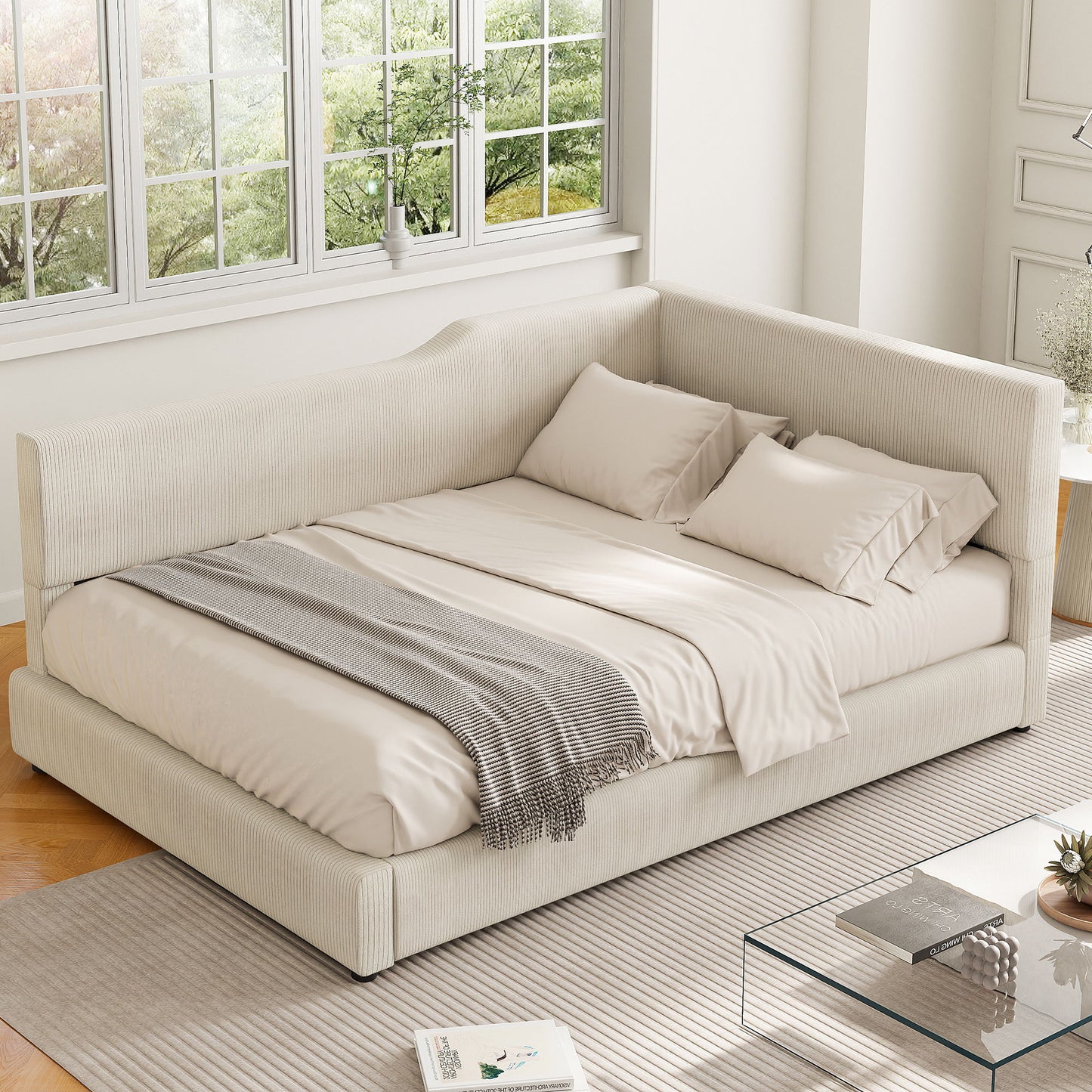 L Shaped Upholstered Daybed