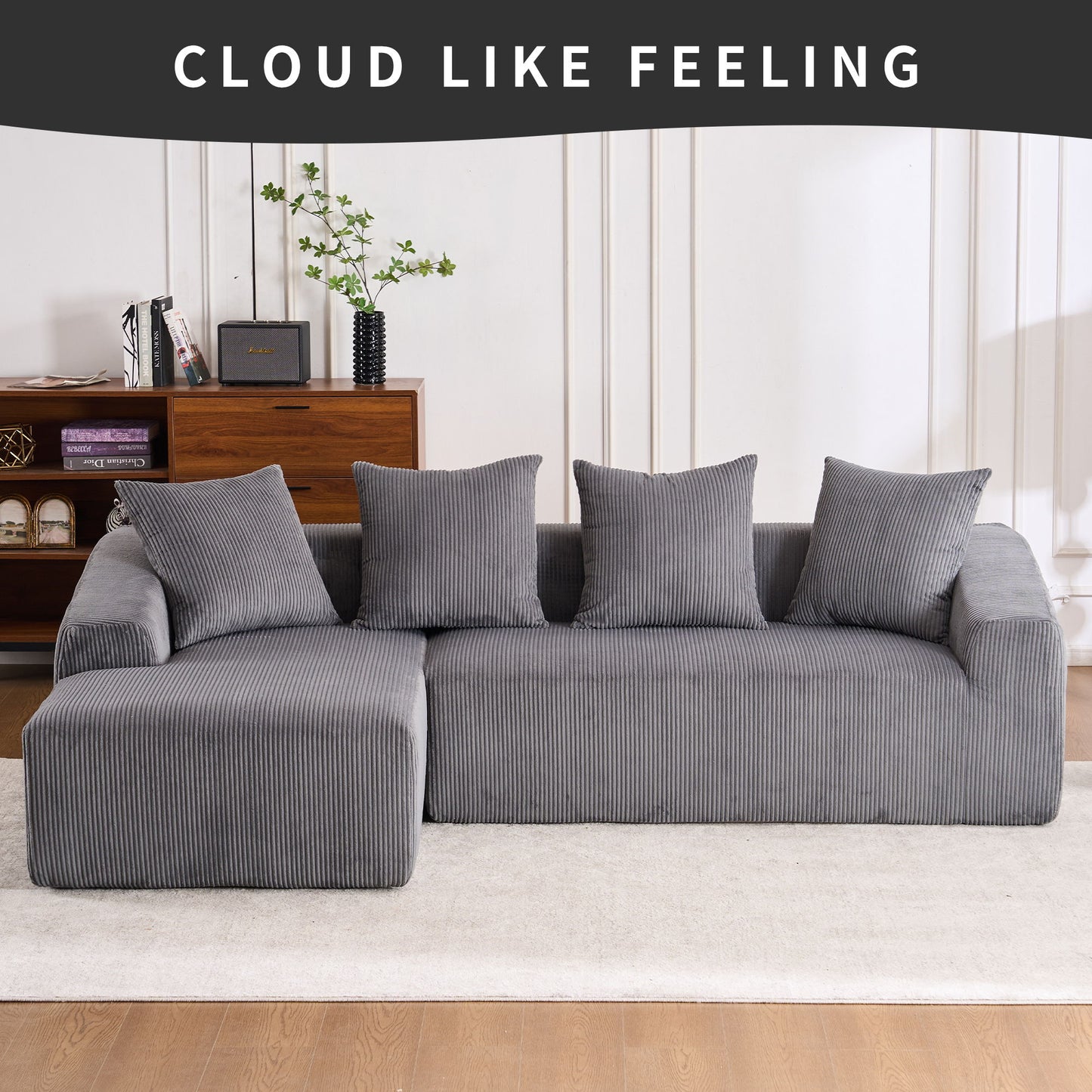 Combined 3 Seater Sofa With 4 Pillows