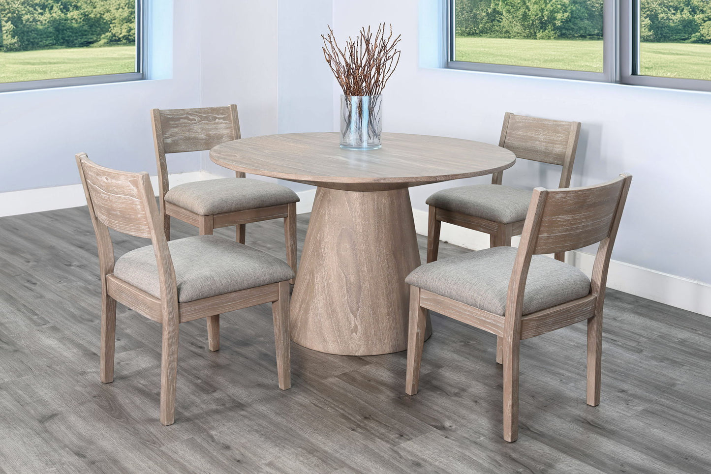 Round 5 Piece Dining Set - Wheat