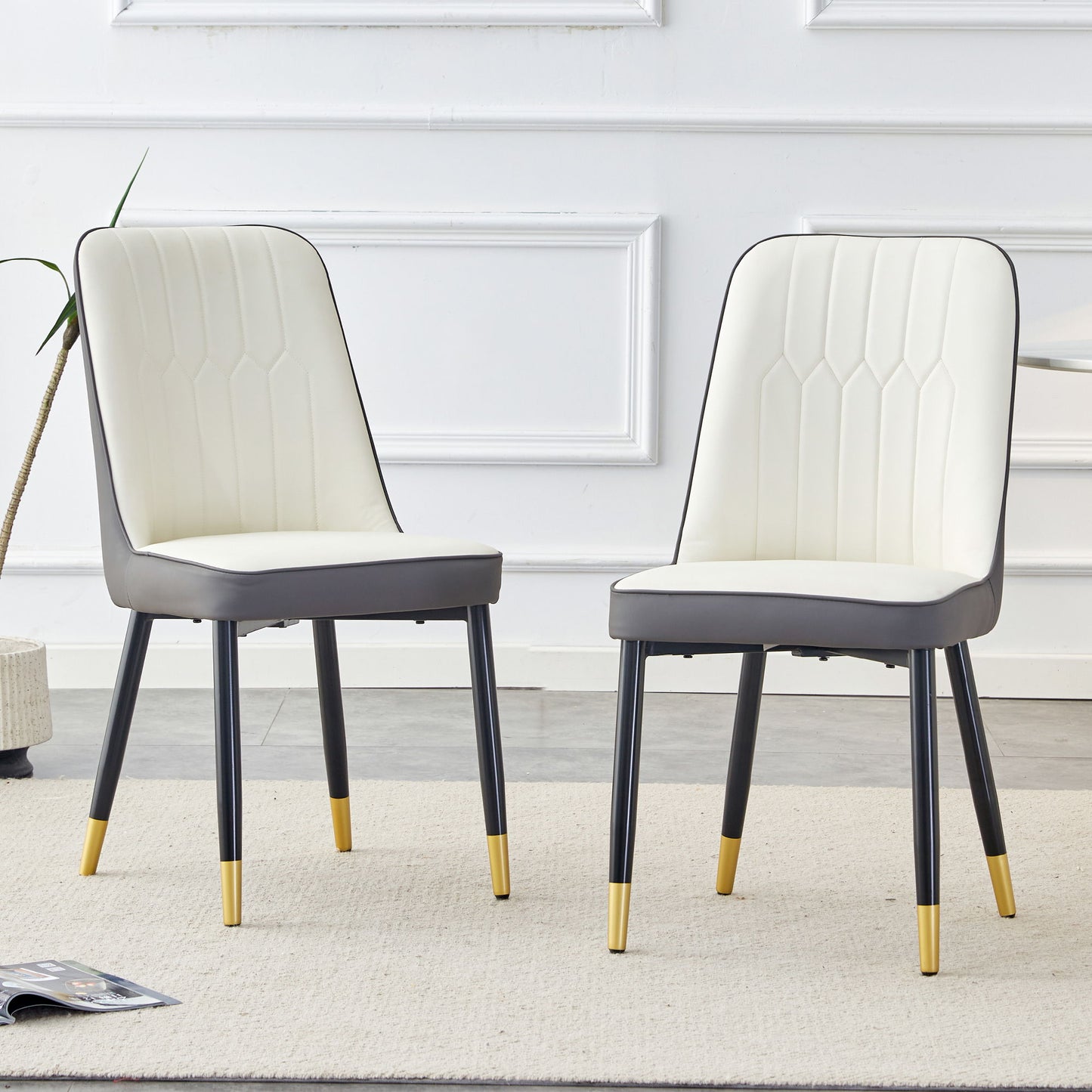 Modern Dining Chair With Metal Leg