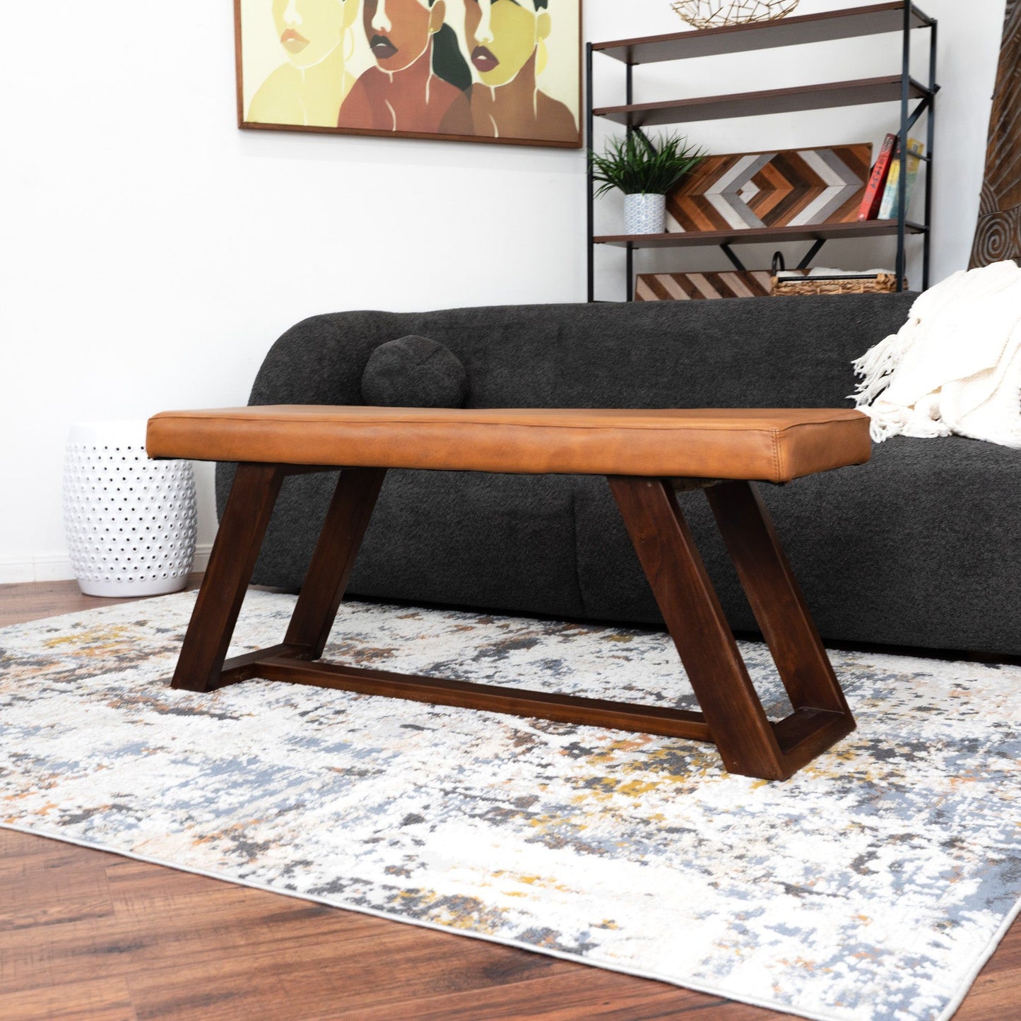 Marley - Genuine Leather Bench