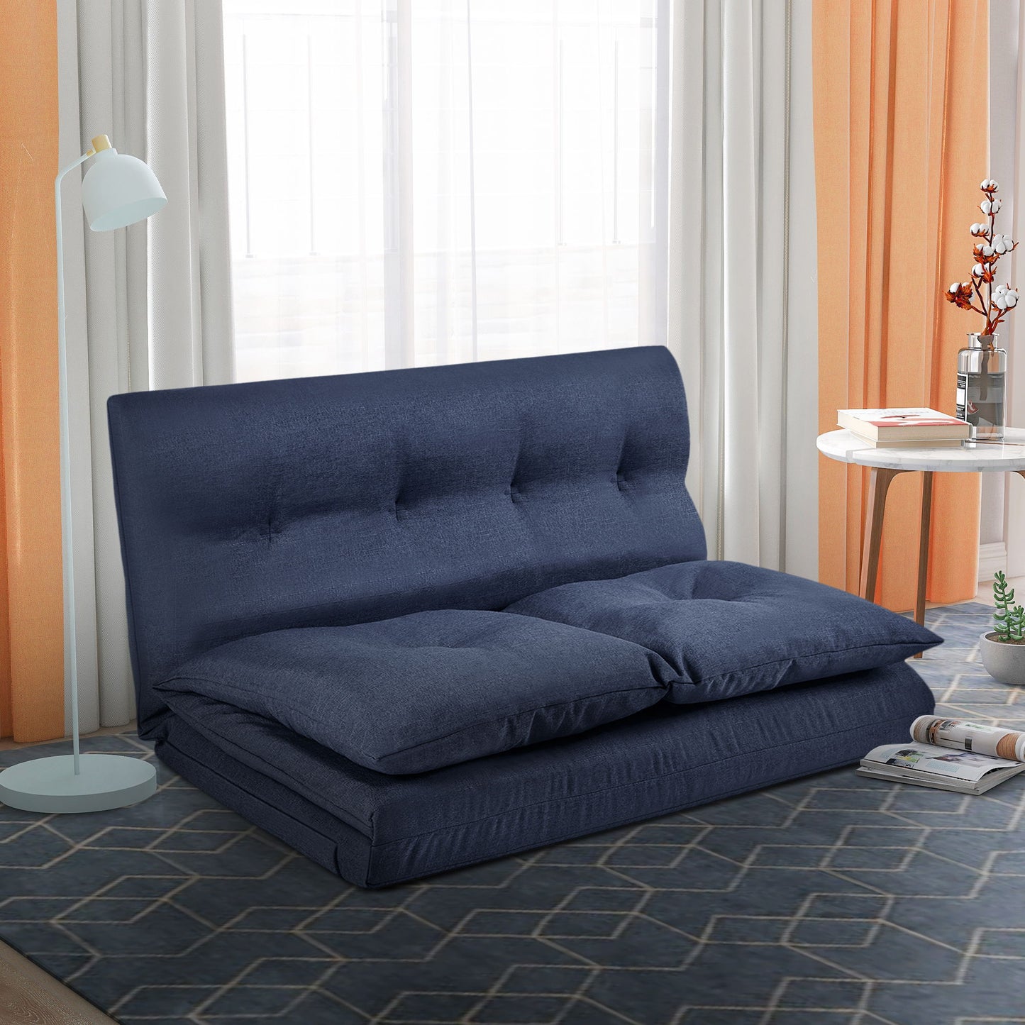 Adjustable Folding Chaise Lounge Sofa, Floor Couch