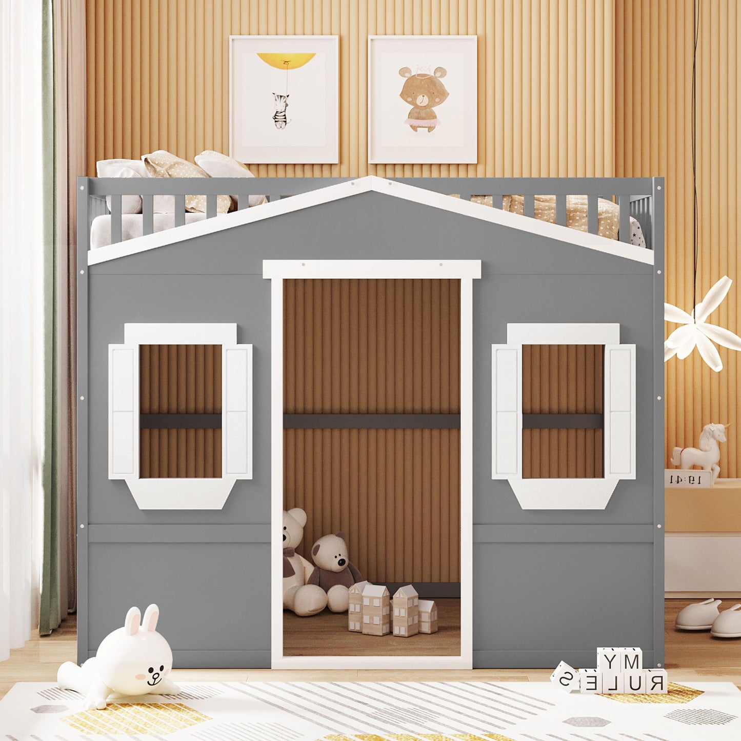Elegant House Loft Bed With Ladder