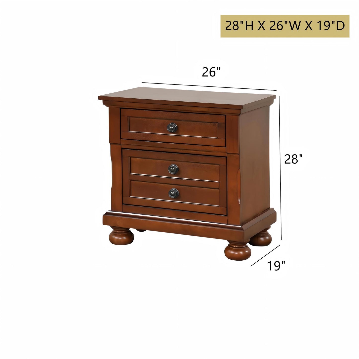Meade - Nightstand - Cherry