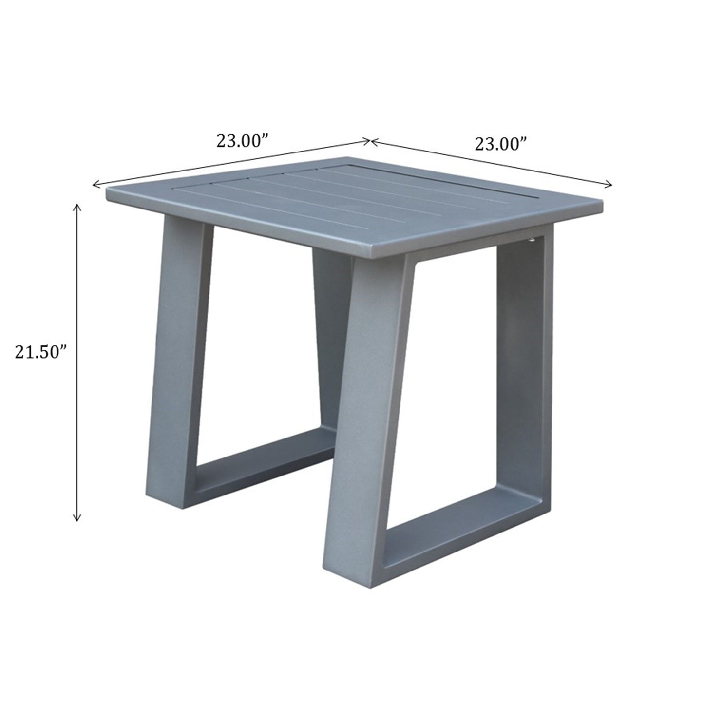 Traditional Style Outdoor Square End Table