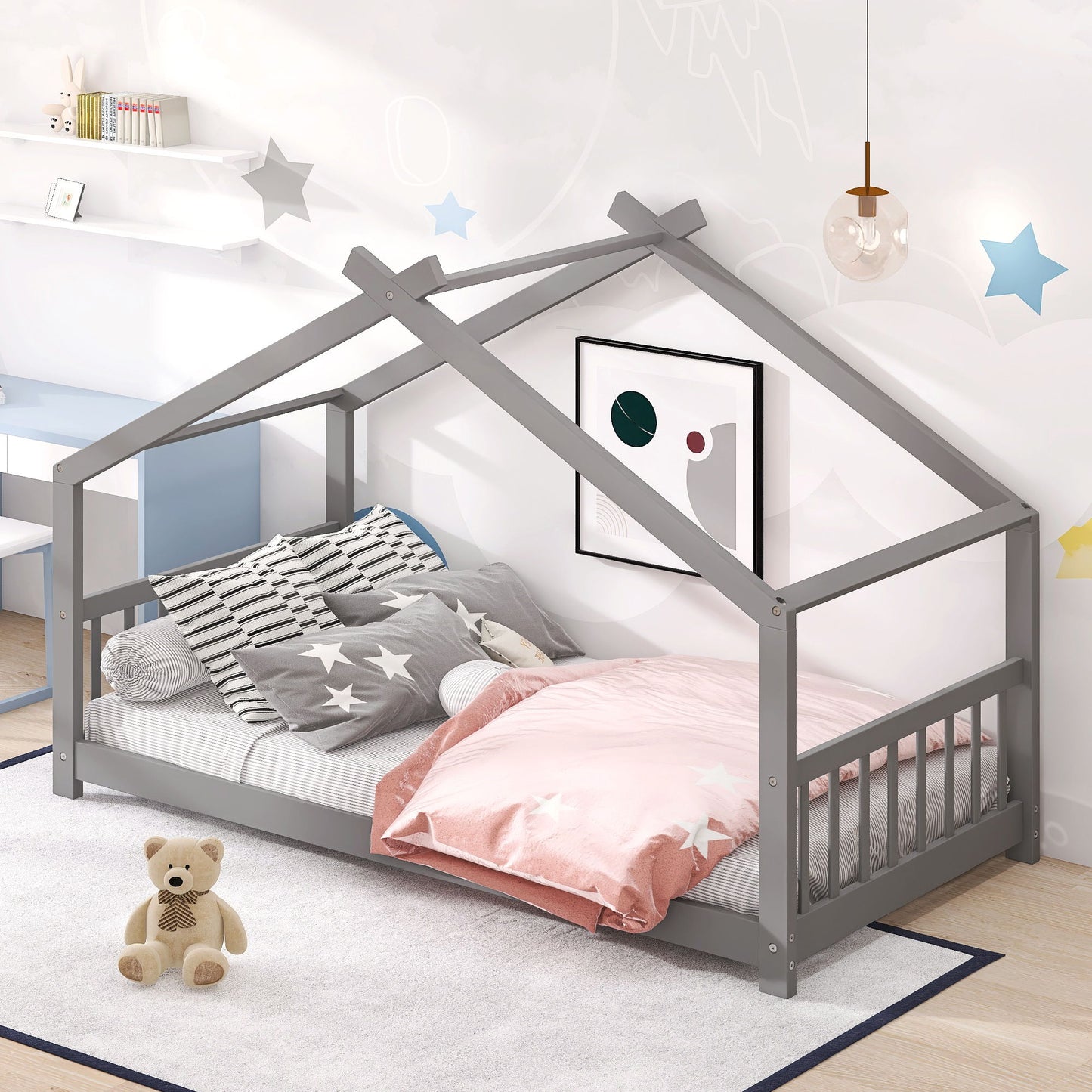 Wooden Playhouse Bed