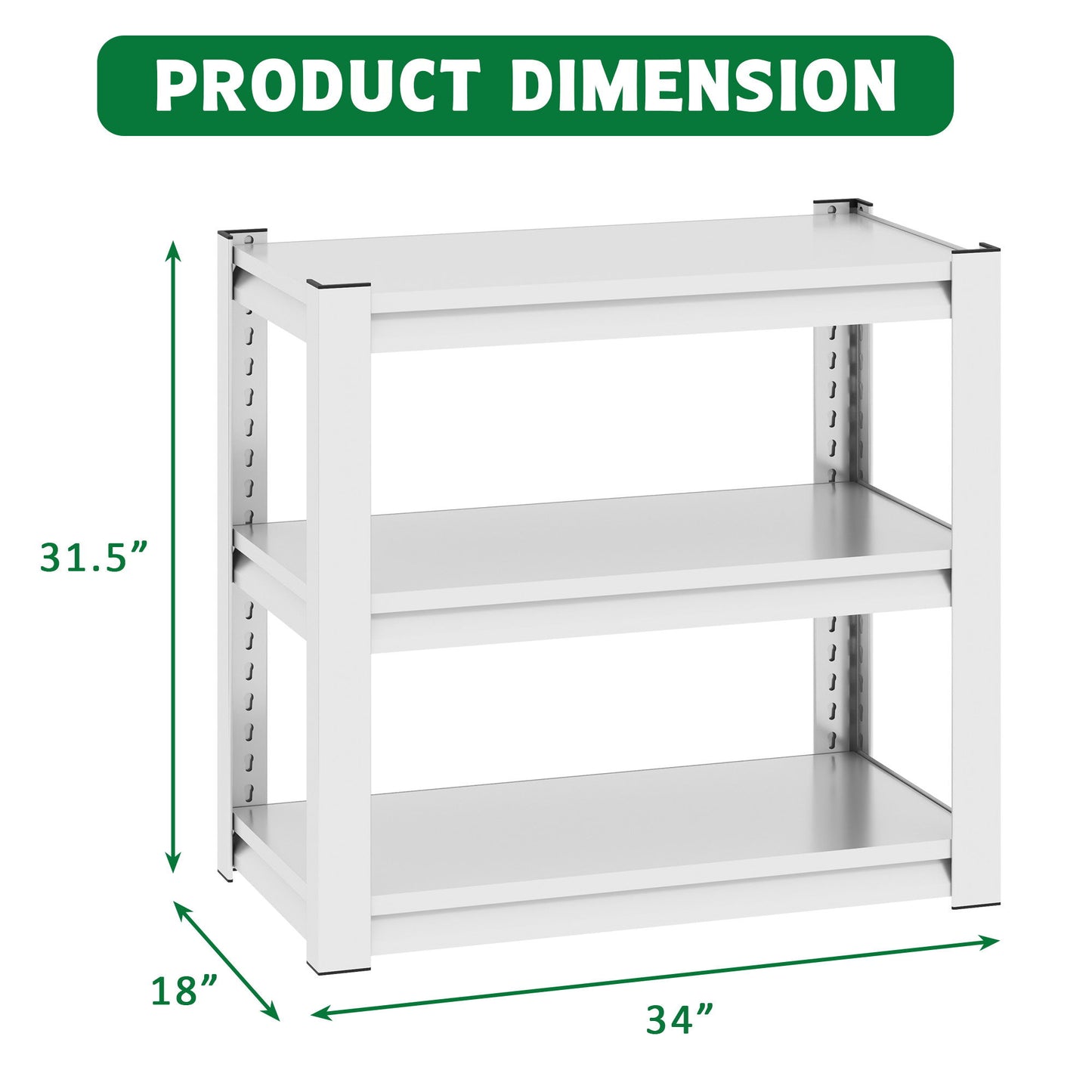 Stylish Metal Aquarium Stand For 20 - 30 Gallon Tanks, 3 Tier Adjustable Shelf