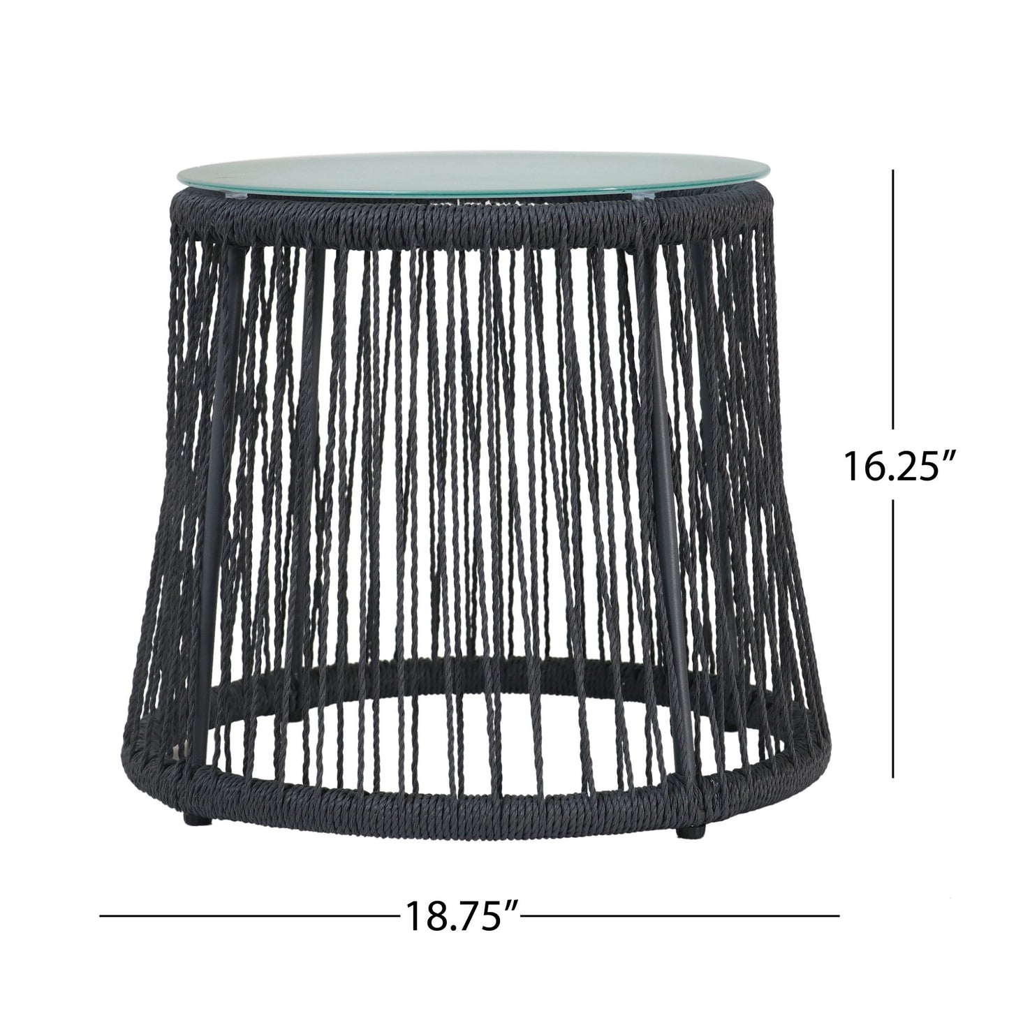 Boho Southport - Side Table With Glass Top