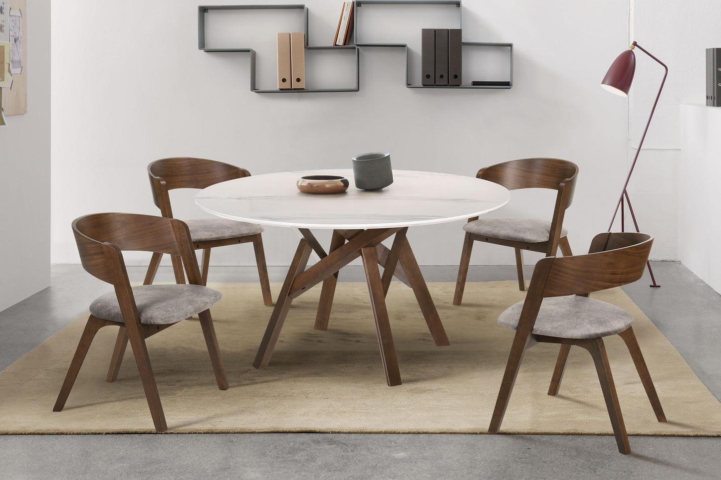 Venus - Round Mid-Century Modern Dining Table