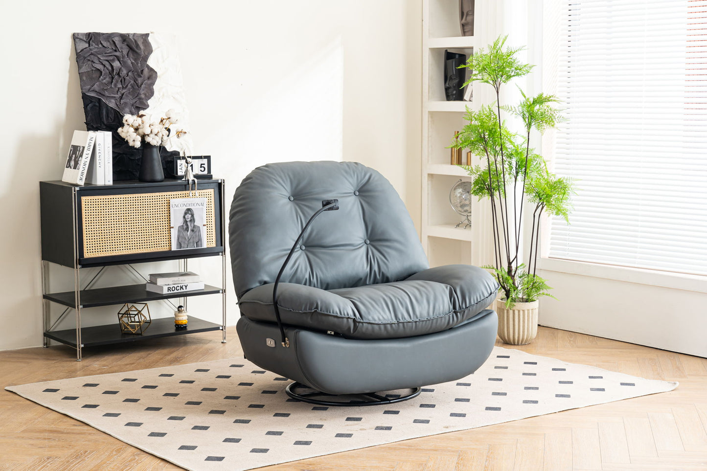 Power Recliner Swivel Glider USB Charger With Bluetooth Music Player, Sleep, Working, Game And Leisure