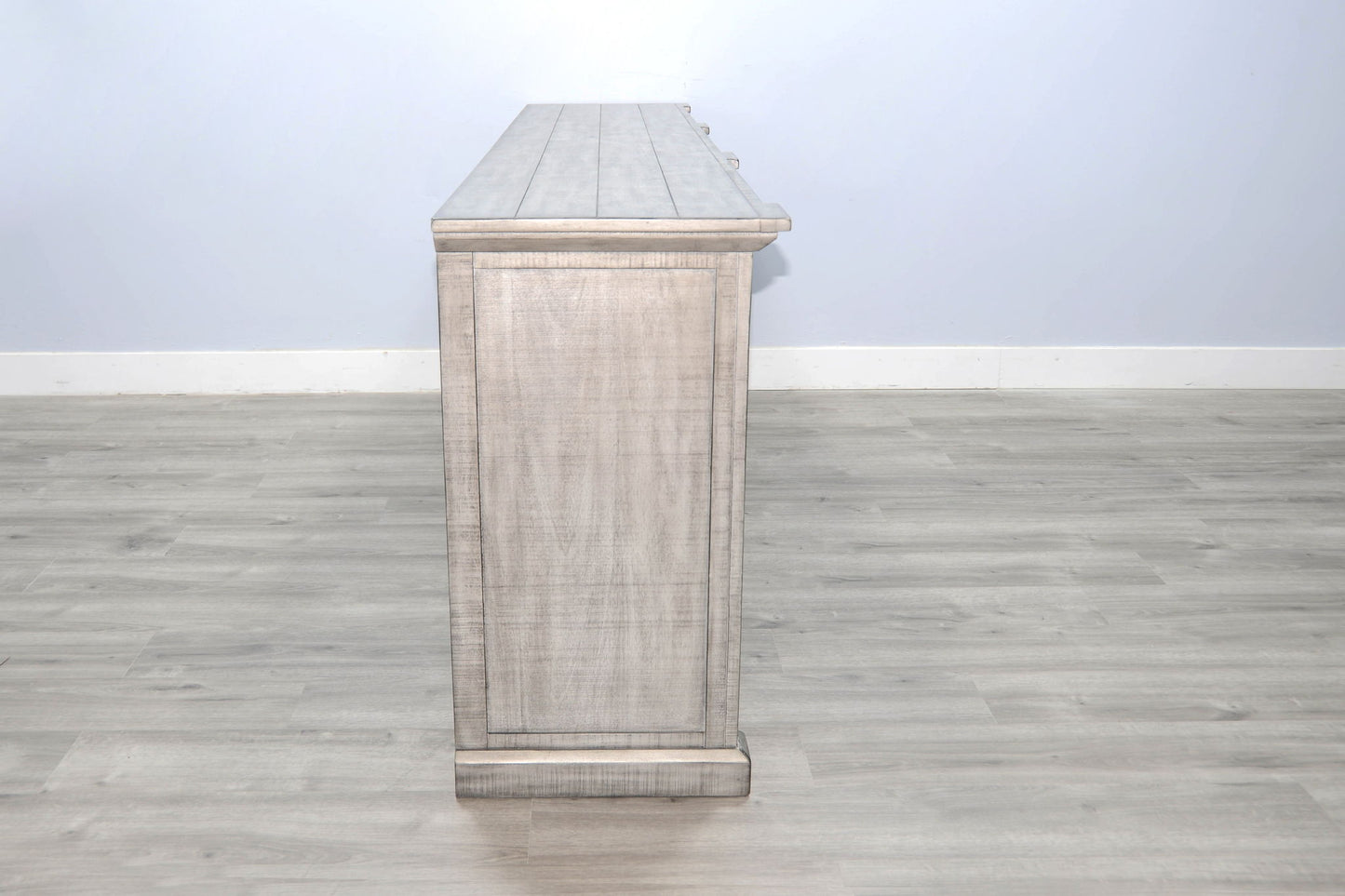 Homestead Hills - Media Console Long - Tobacco Leaf / Alpine Gray