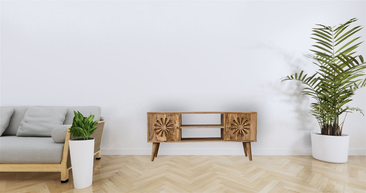 Rosalie - Media Unit - Beige Brown