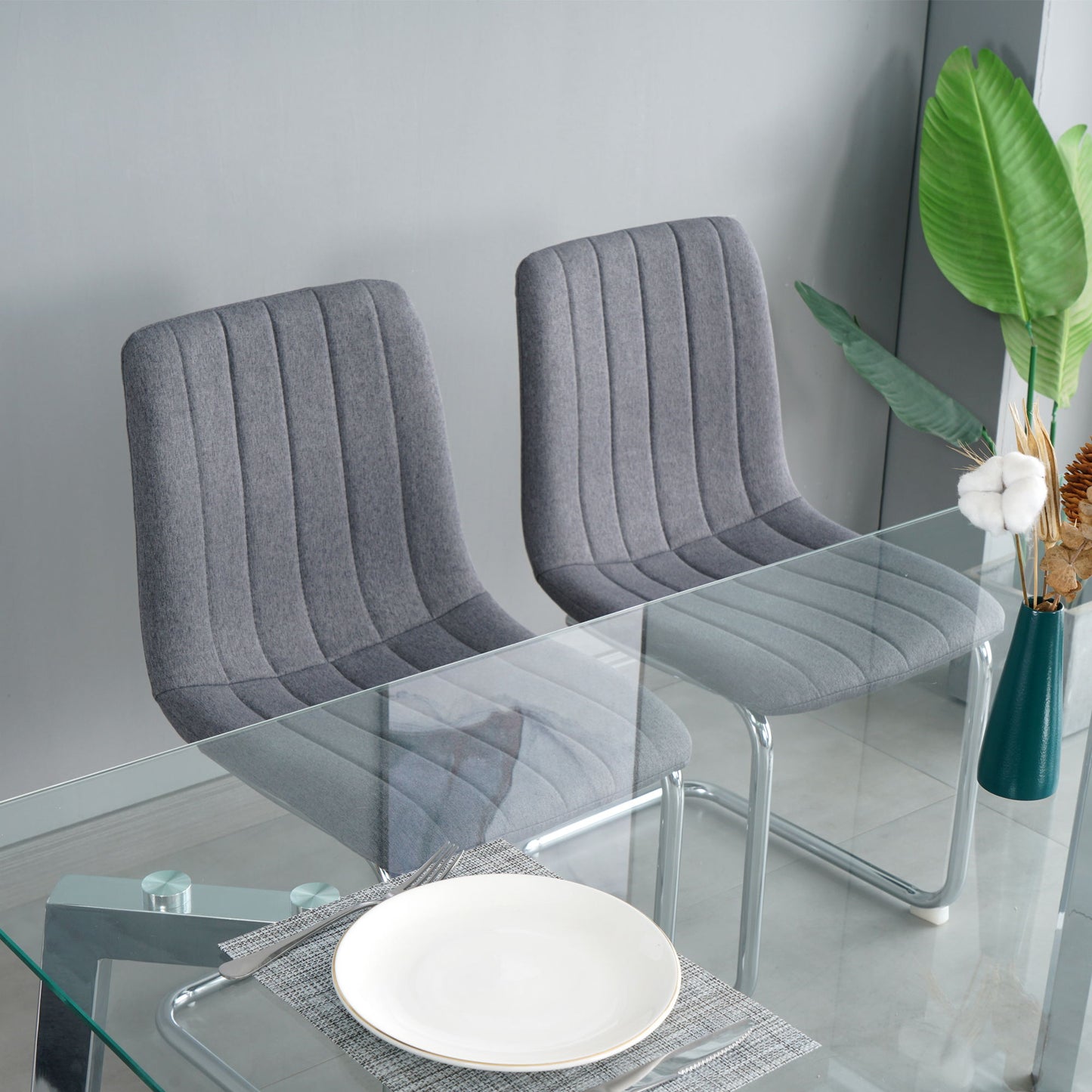 Modern Dining Chair With Metal Legs
