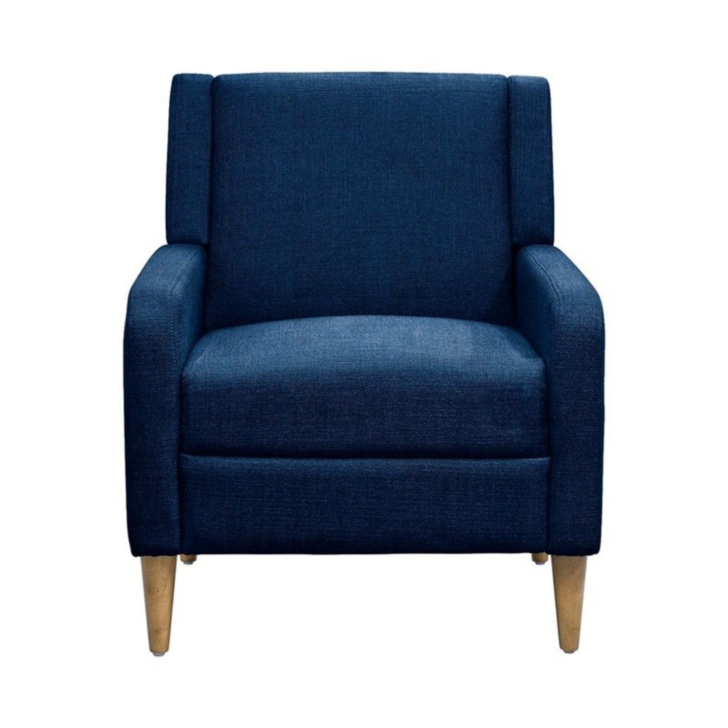 Upholstered Accent Armchair With Legs - Blue