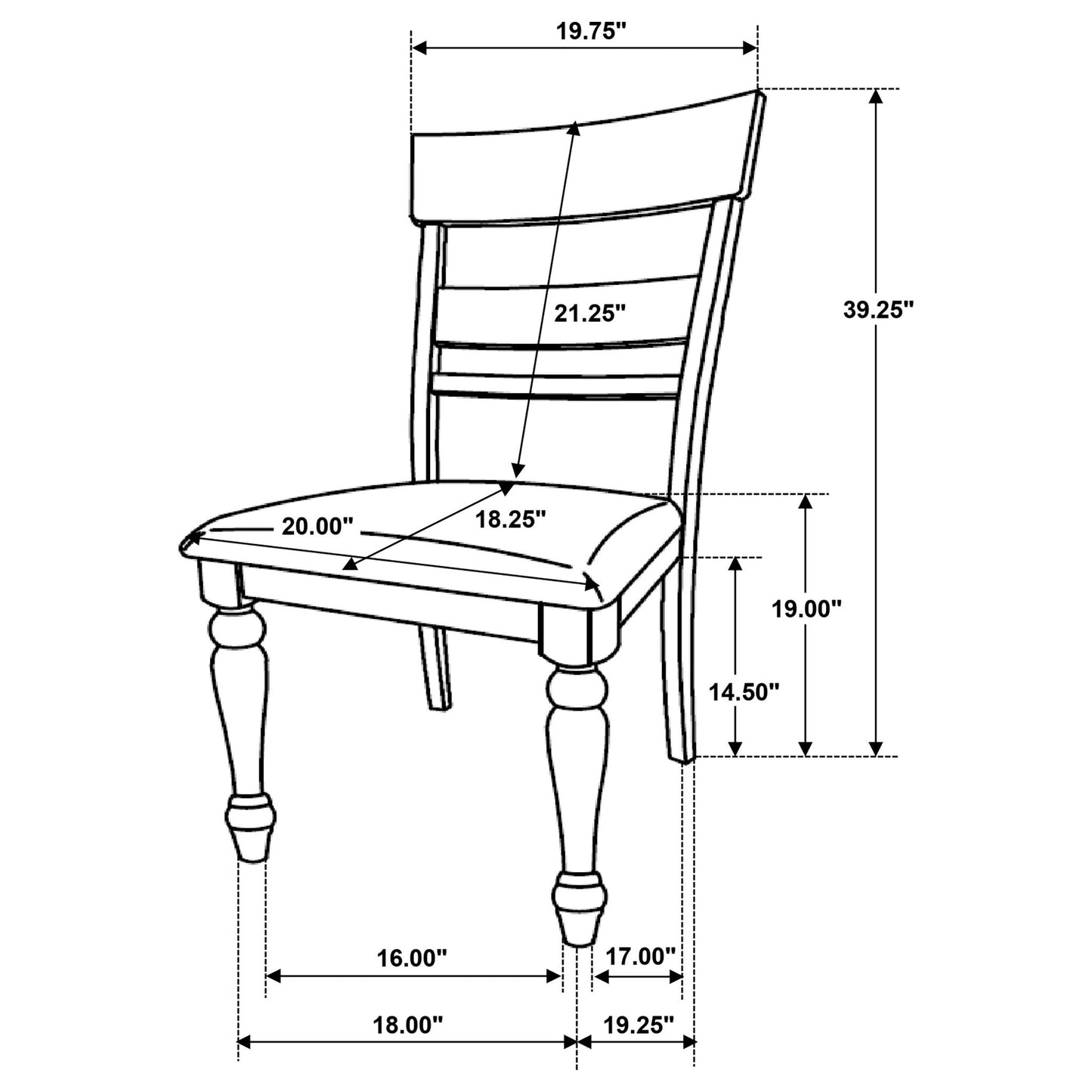 Kavita - Dining Side Chair (Set of 2) - Charcoal