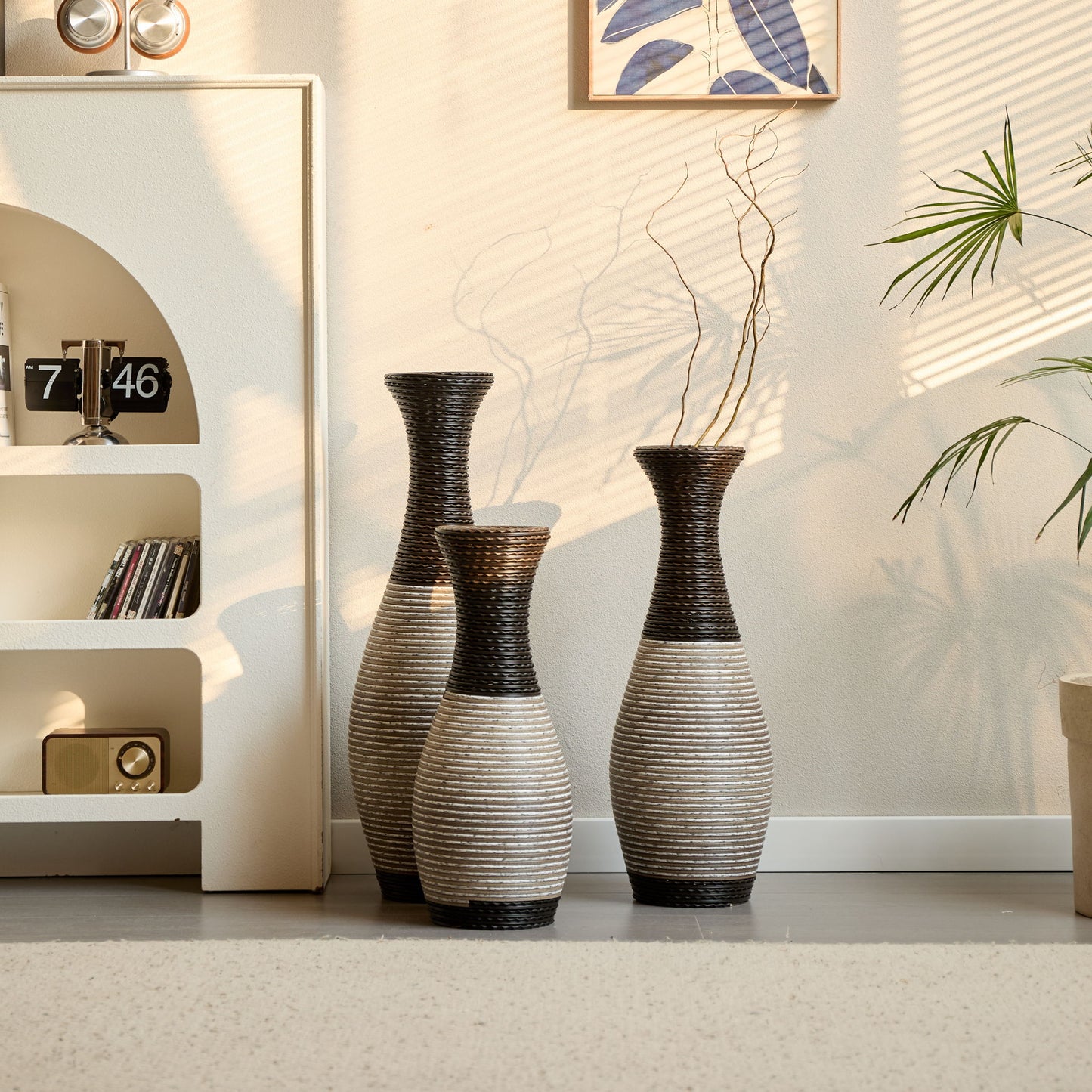 Designer Floor Vases, Large Vases For Home Decor Flooring (Set of 3)