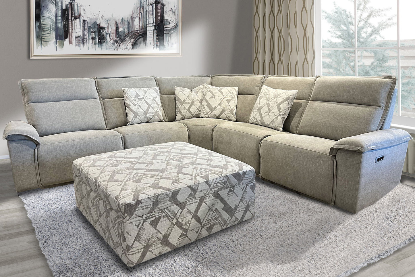 Perimeter - 5 Piece Modular Power Reclining Sectional